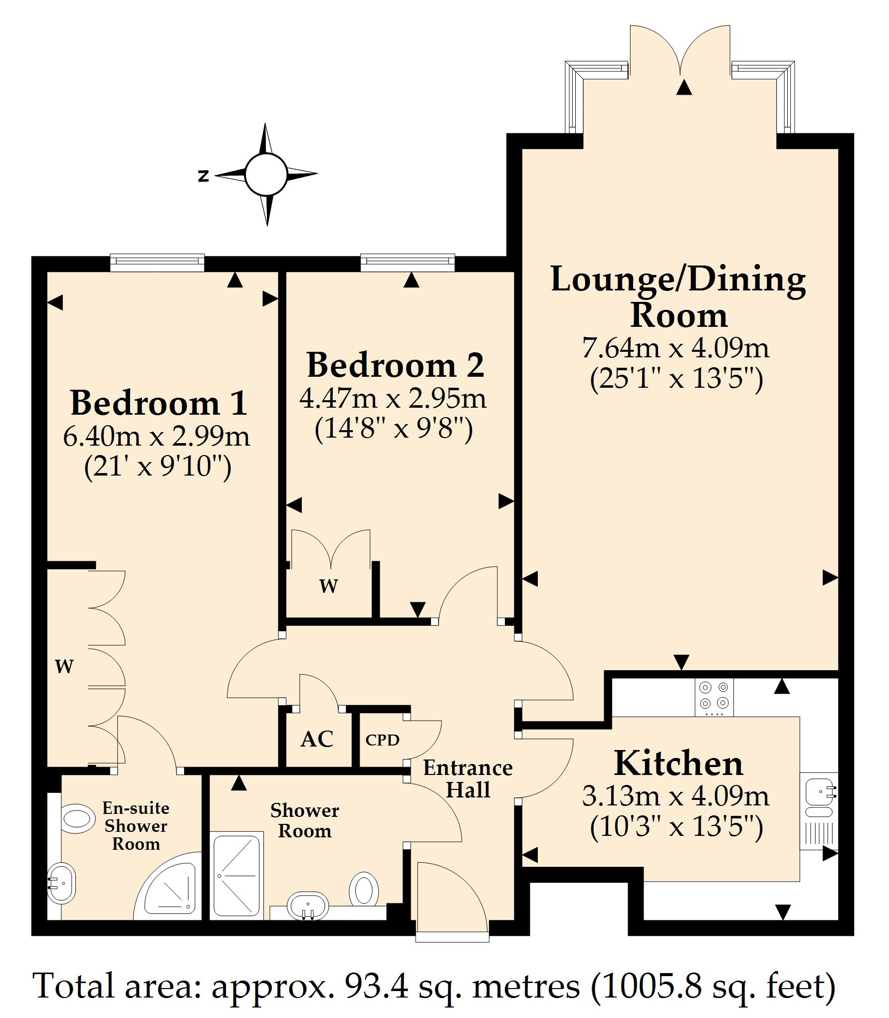 Apartment 4, The Ferns, 90, Golf Links Road, Dorset floorplan