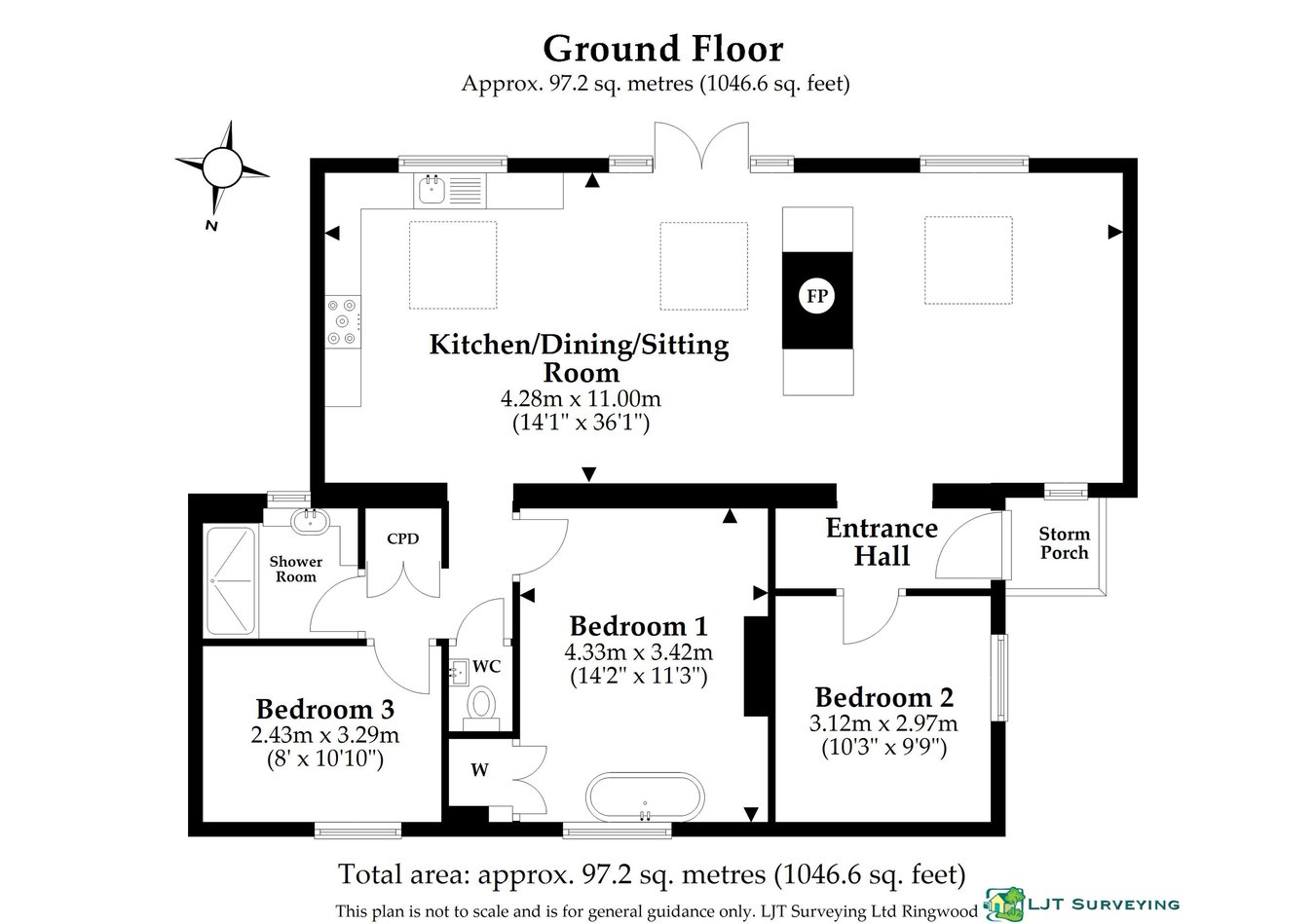 Stable Cottage, Lester Square, Ringwood floorplan