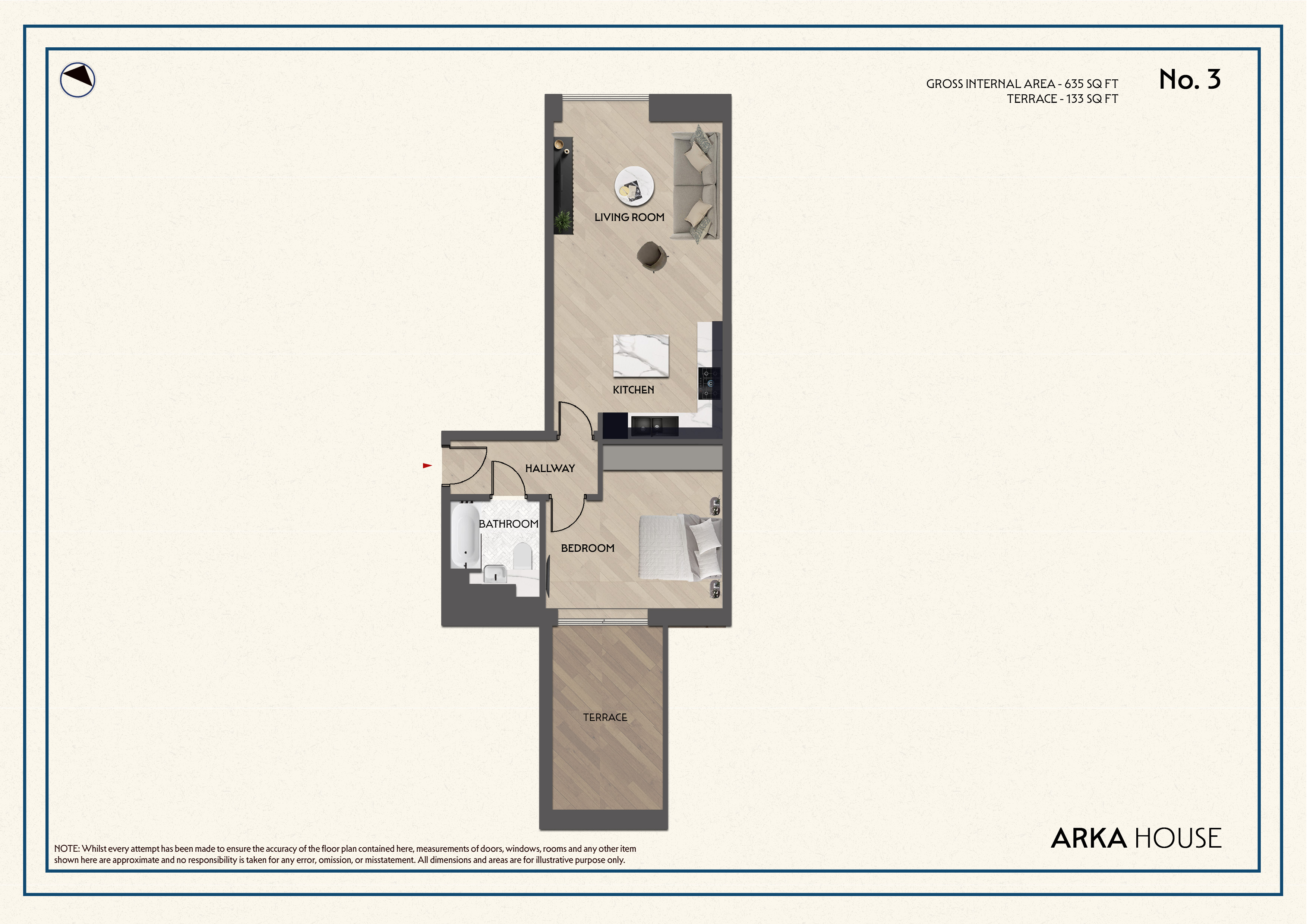 Flat 3, High Road, London floorplan