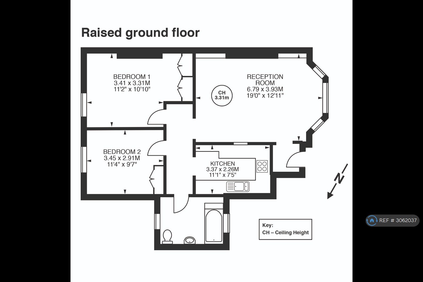 Flat, Victoria Rise, London floorplan