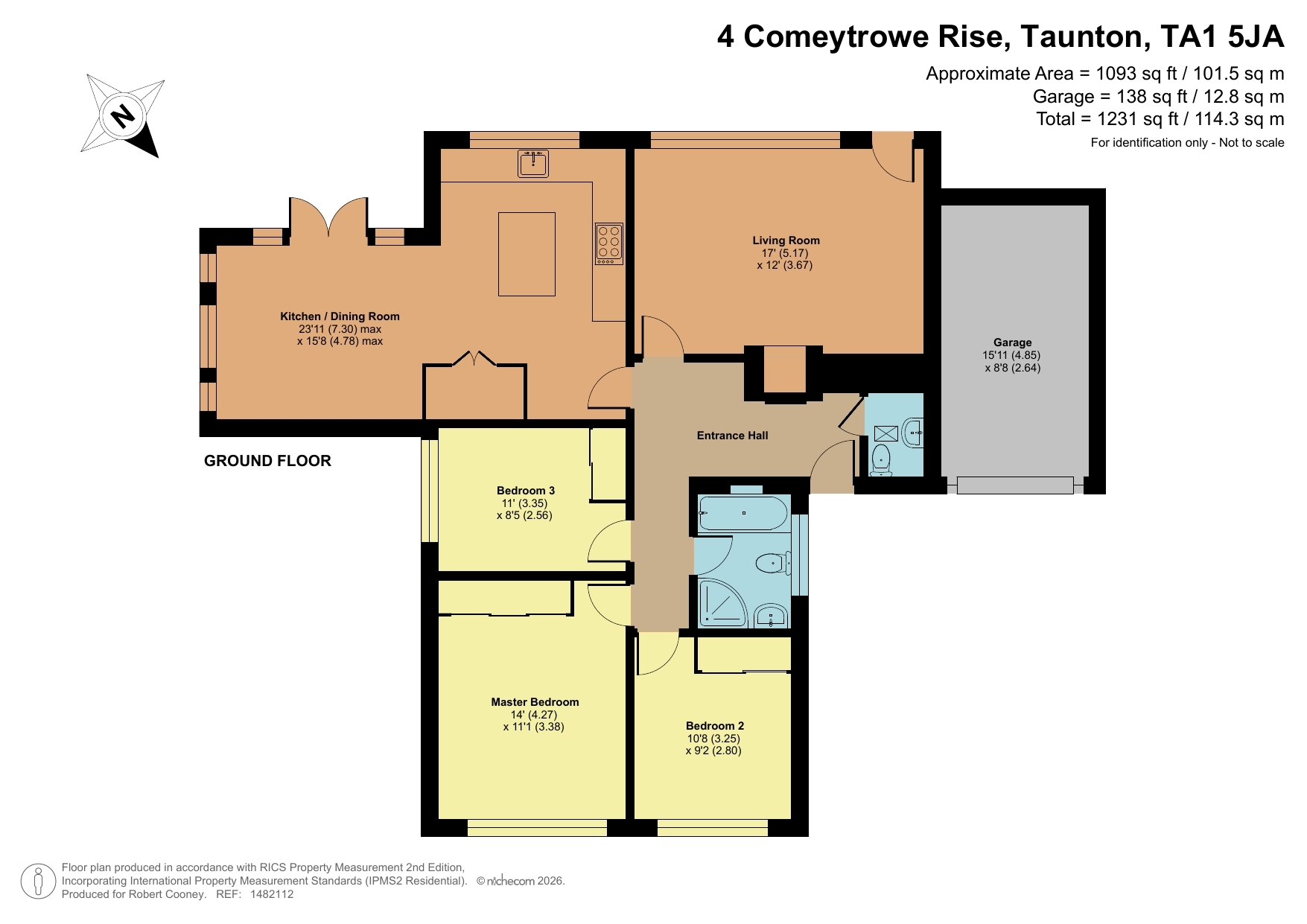 4 Comeytrowe Rise, Taunton floorplan