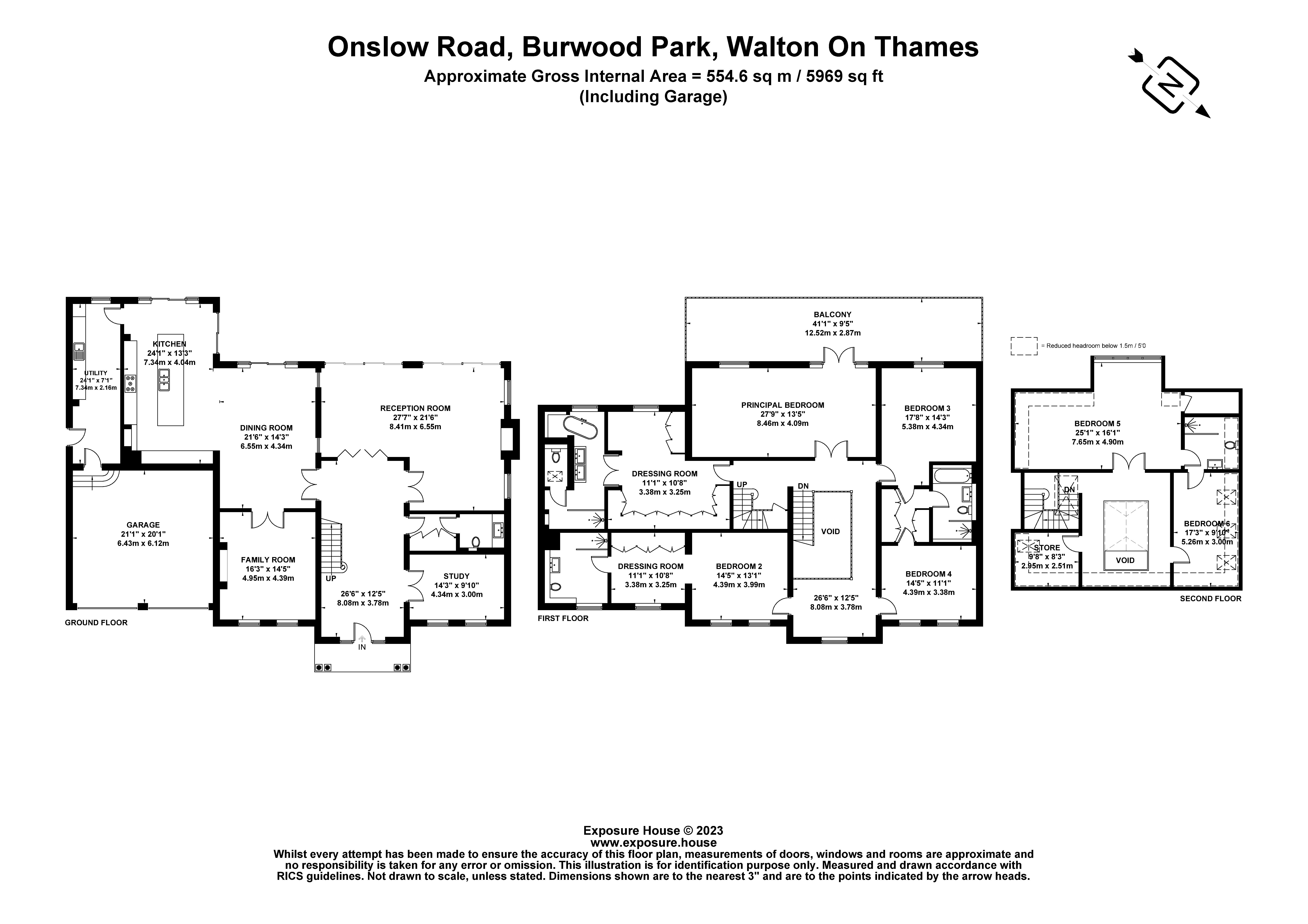Onslow Road, Burwood Park, WaltonOnThames, Surrey KT12, 6 bedroom