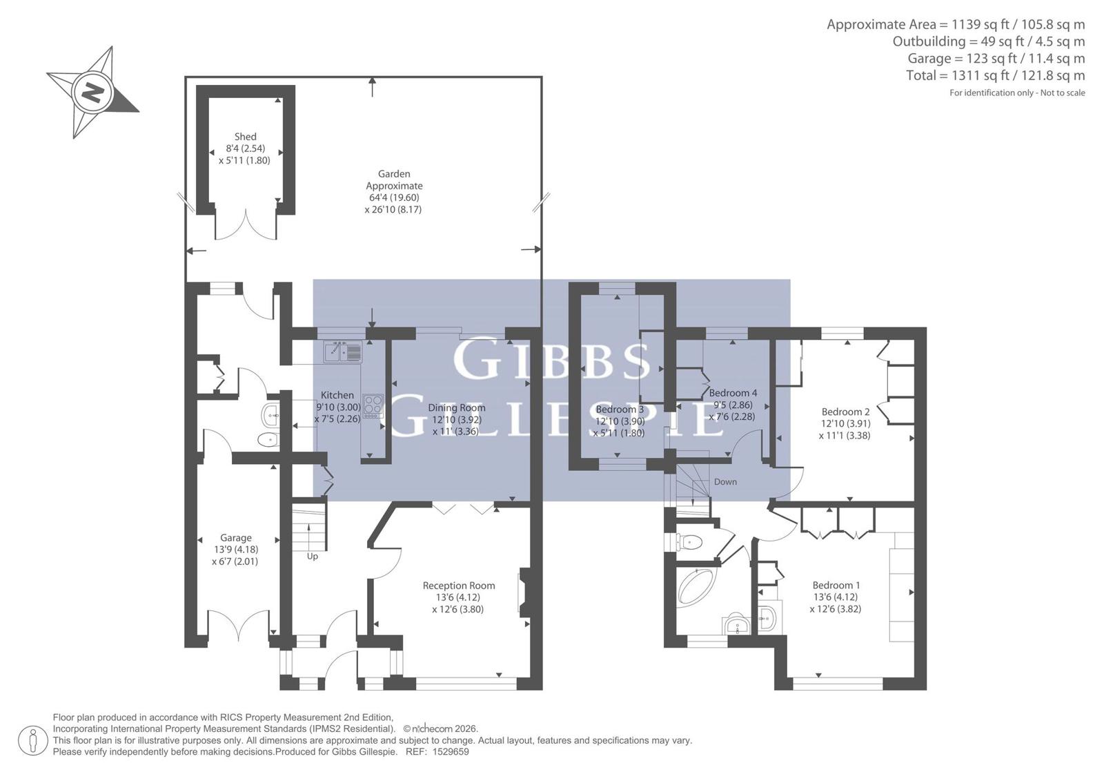 32, Earls Crescent, Middlesex floorplan