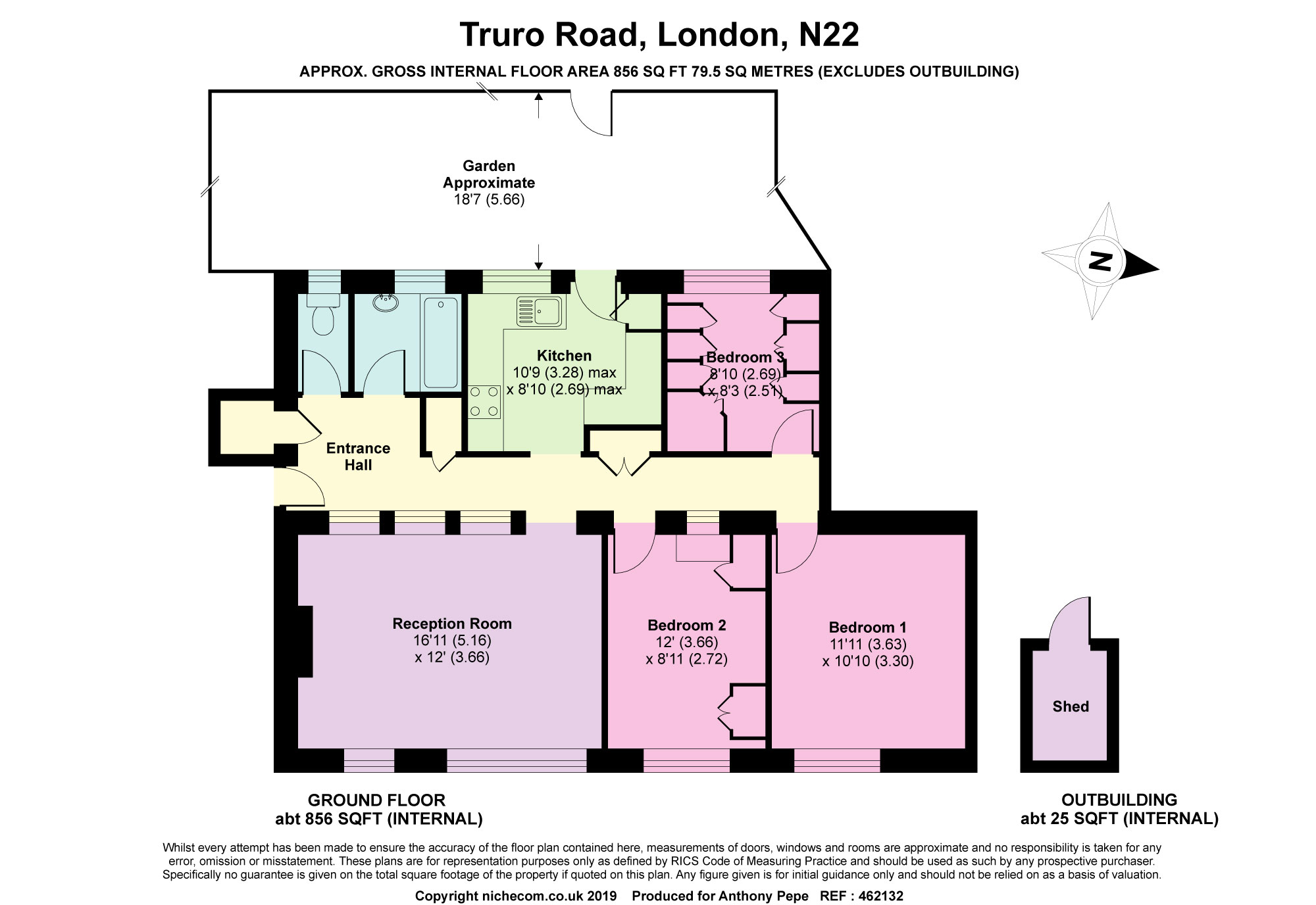 3 Bedrooms Flat for sale in Marlow House, Truro Road, London N22