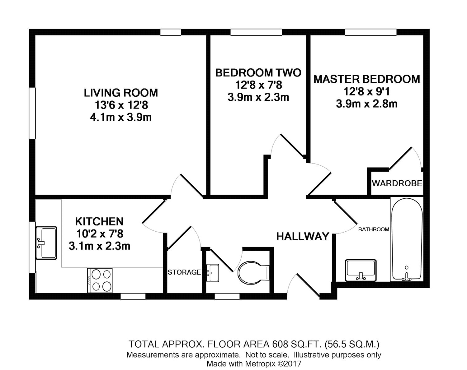 Flat 9,,, Lockton House, Wokingham floorplan