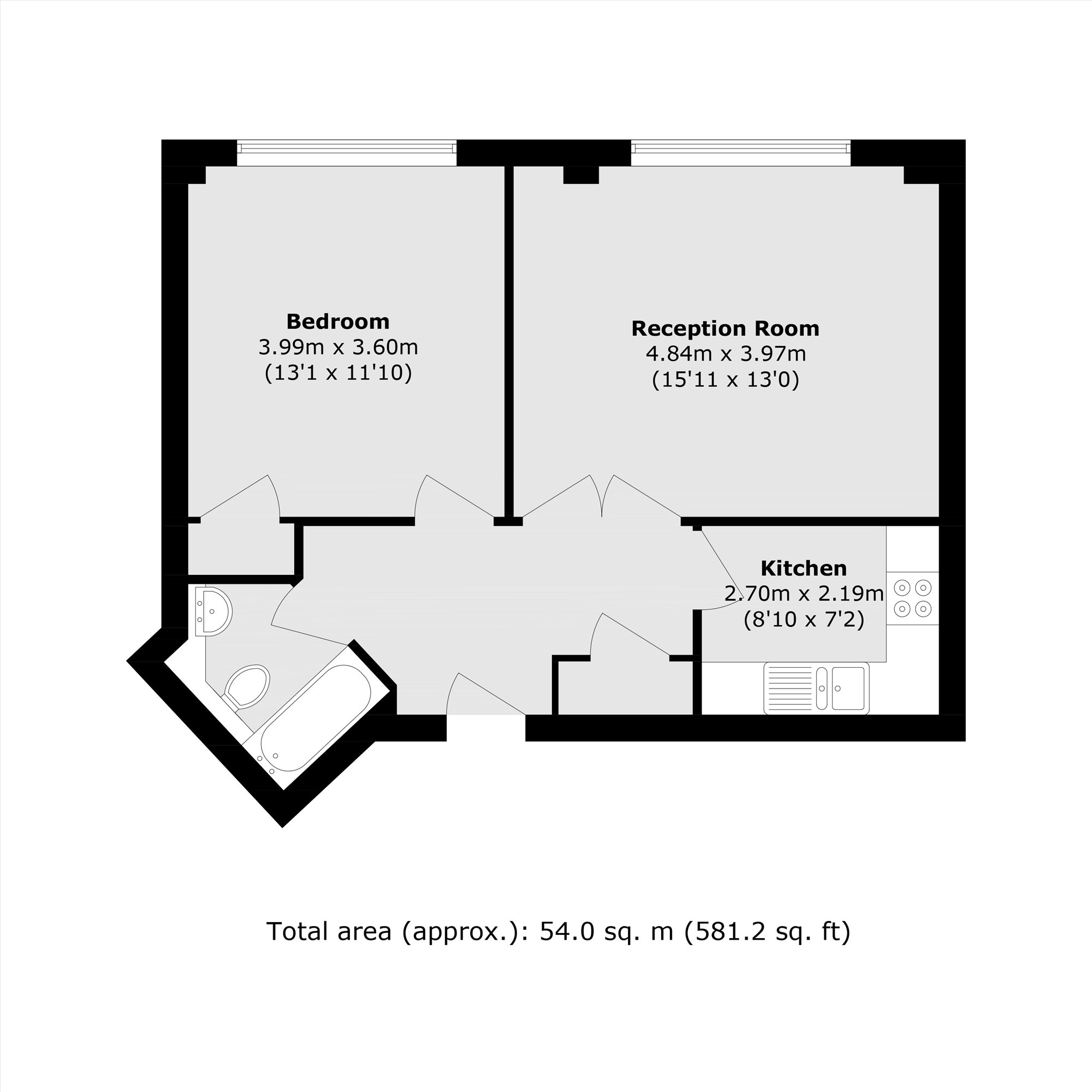 Flat 158, North Block, 1C, Belvedere Road, London floorplan