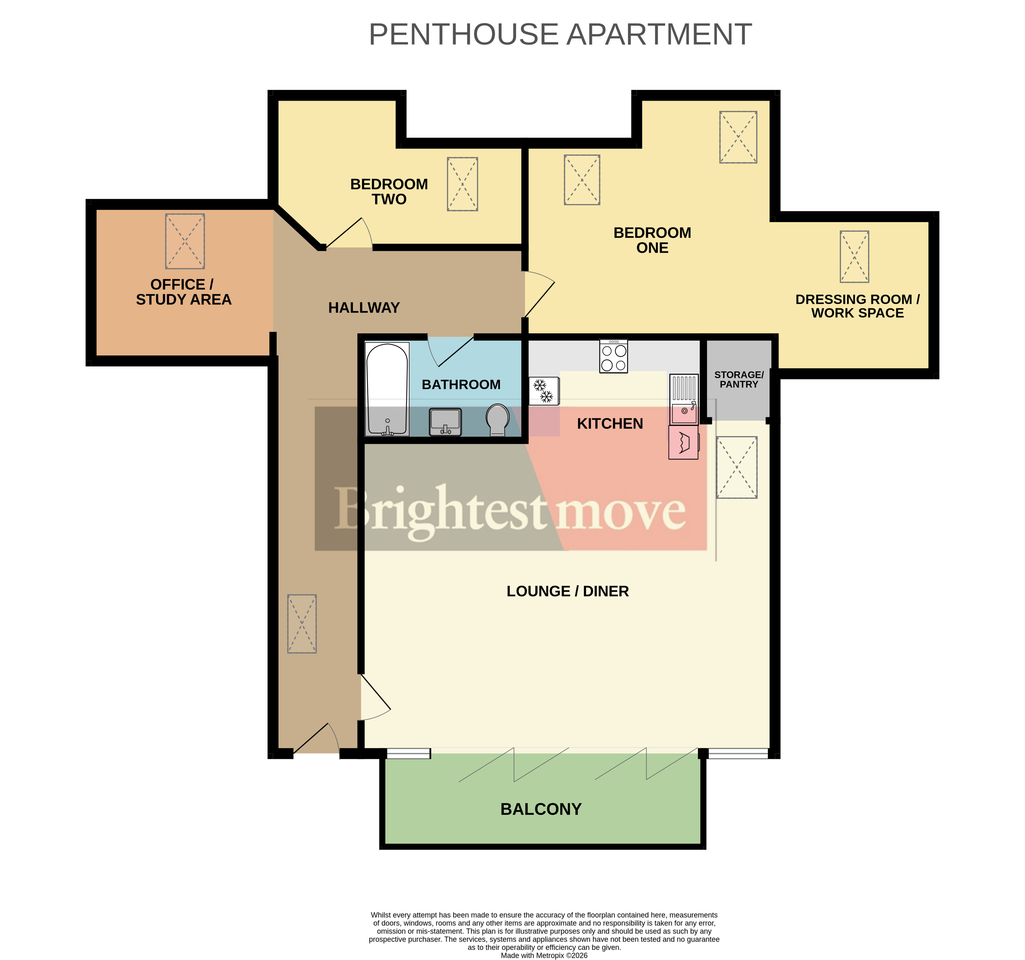 Penthouse Apartment, No.15, 1, Kew Road, Weston-super-Mare floorplan