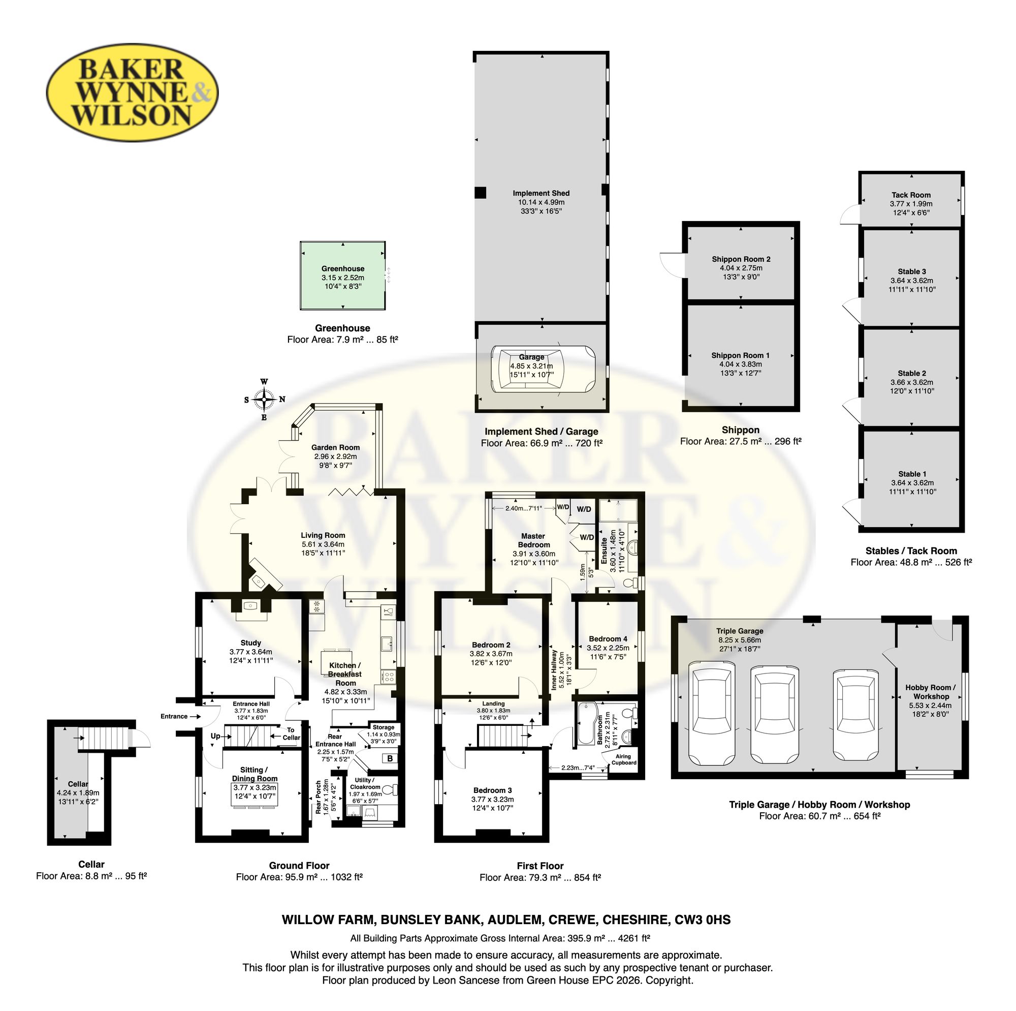 Willow Farm Bunsley Bank, Crewe floorplan