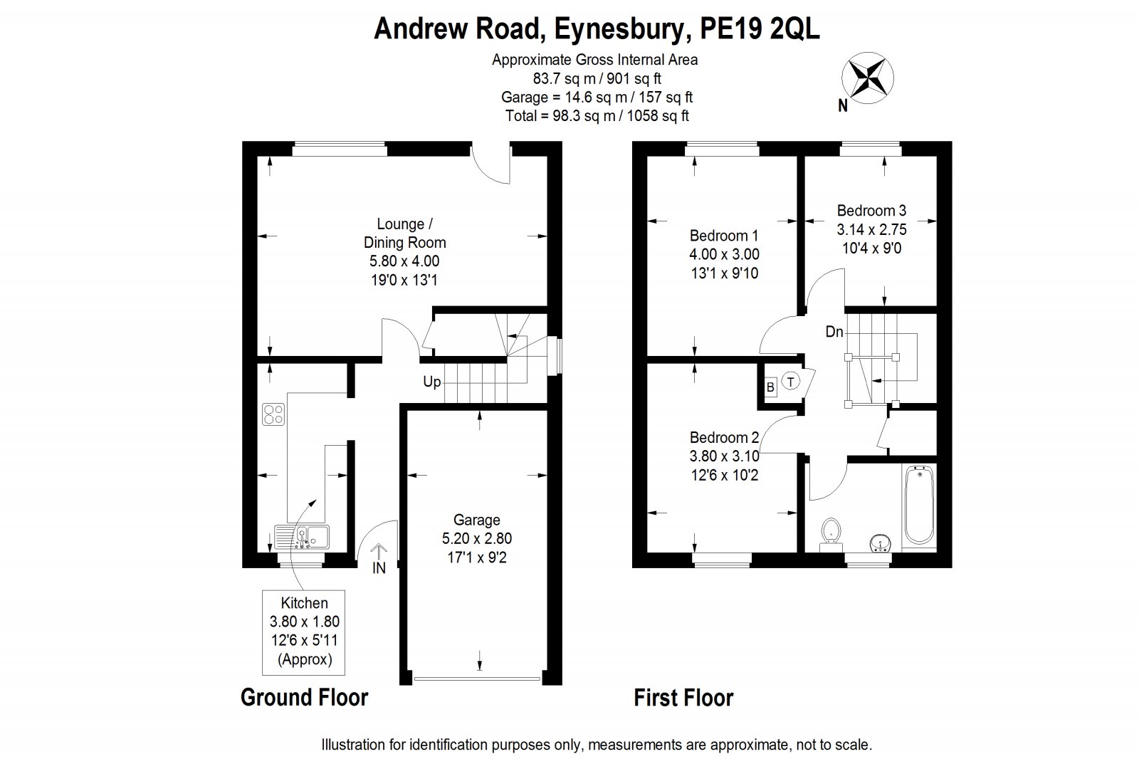 3 Bedrooms End terrace house for sale in Andrew Road, Eynesbury, St. Neots, Cambridgeshire PE19