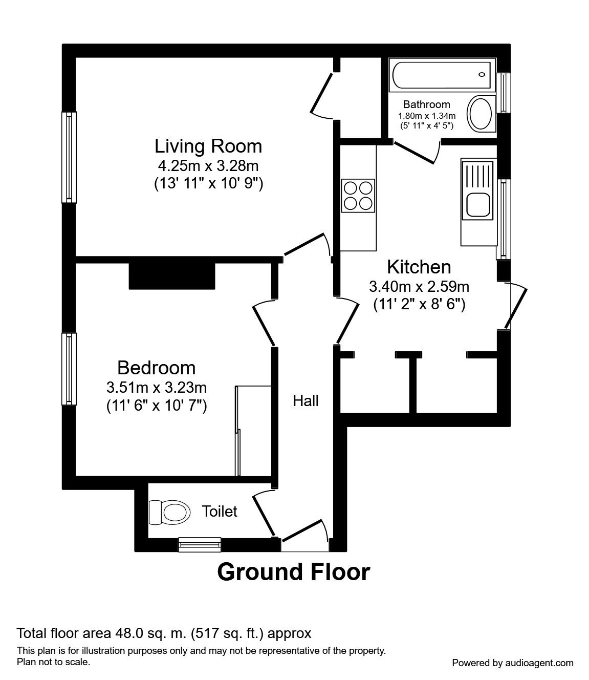 1 Bedrooms Flat to rent in Farmstead Road, London SE6