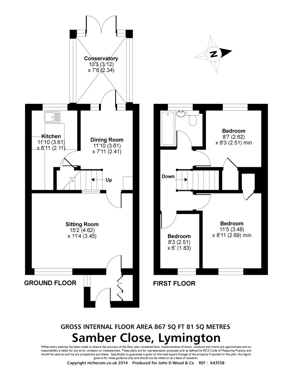 100, Samber Close, Lymington floorplan