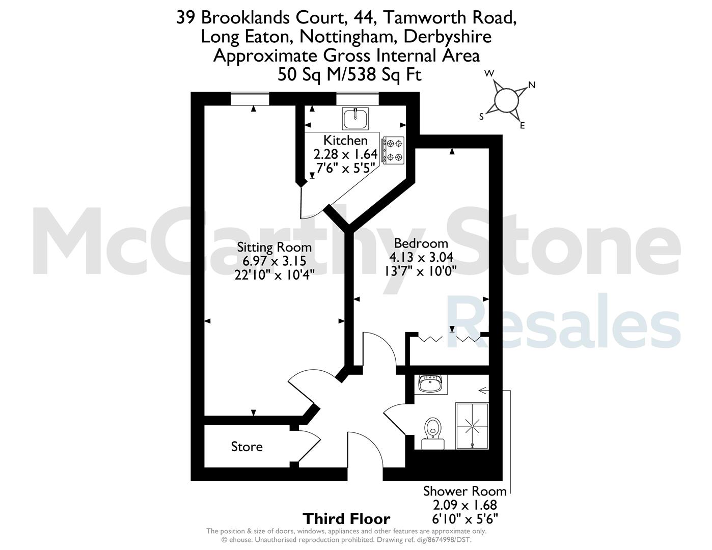 39 Brooklands Court, Tamworth Road, Nottingham floorplan