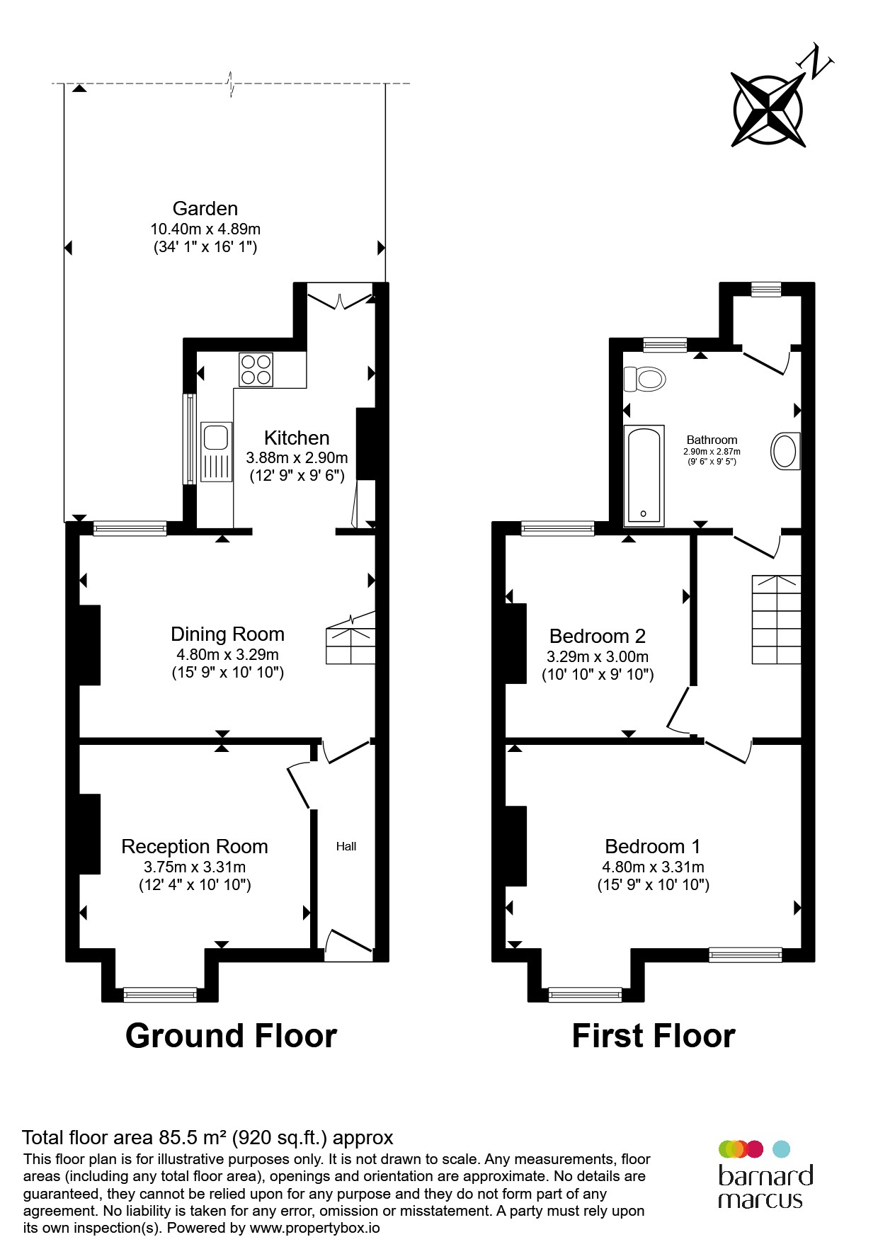 51, Brunswick Avenue, London floorplan