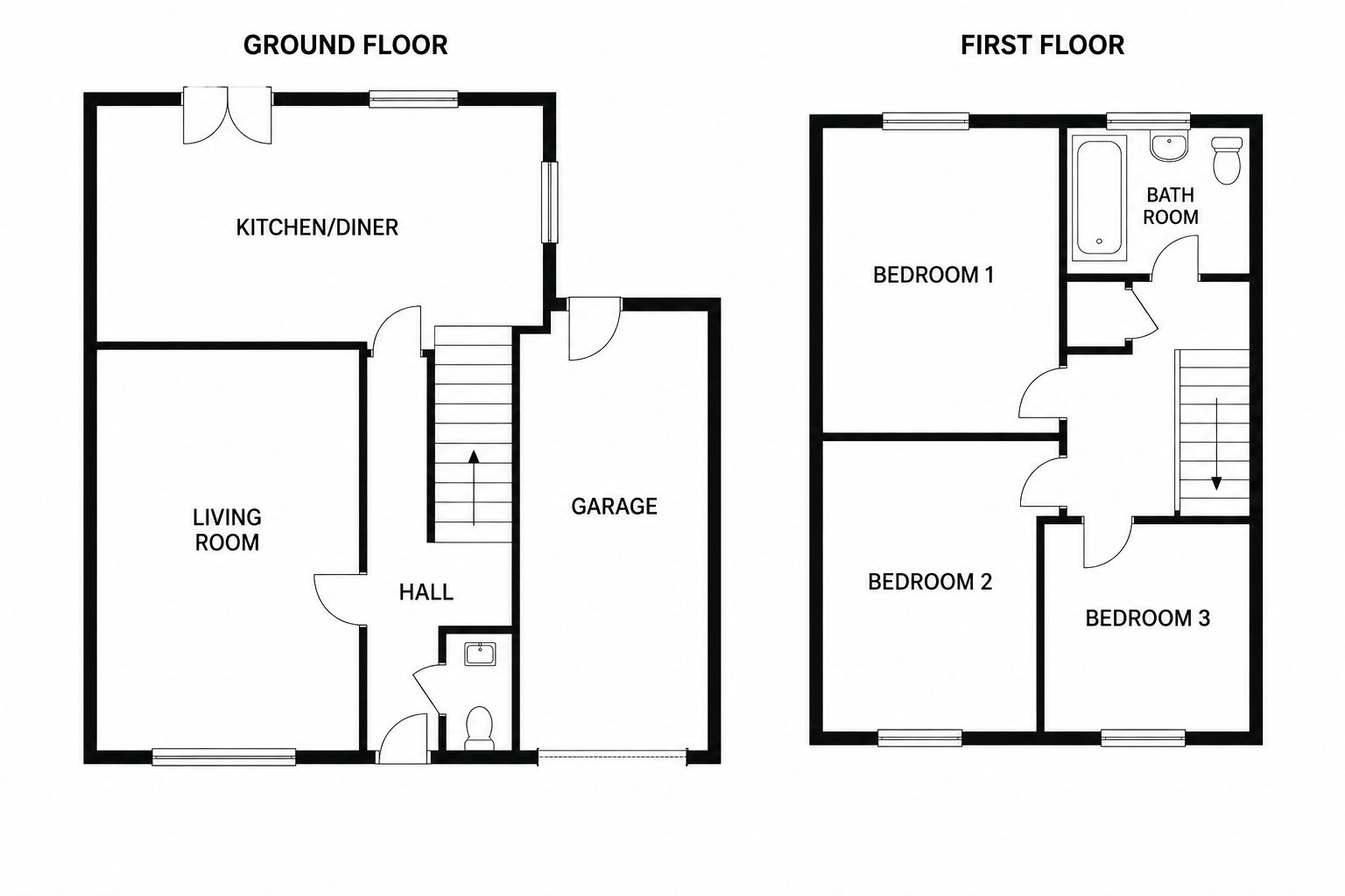 3, Gainsborough Close, Malvern floorplan