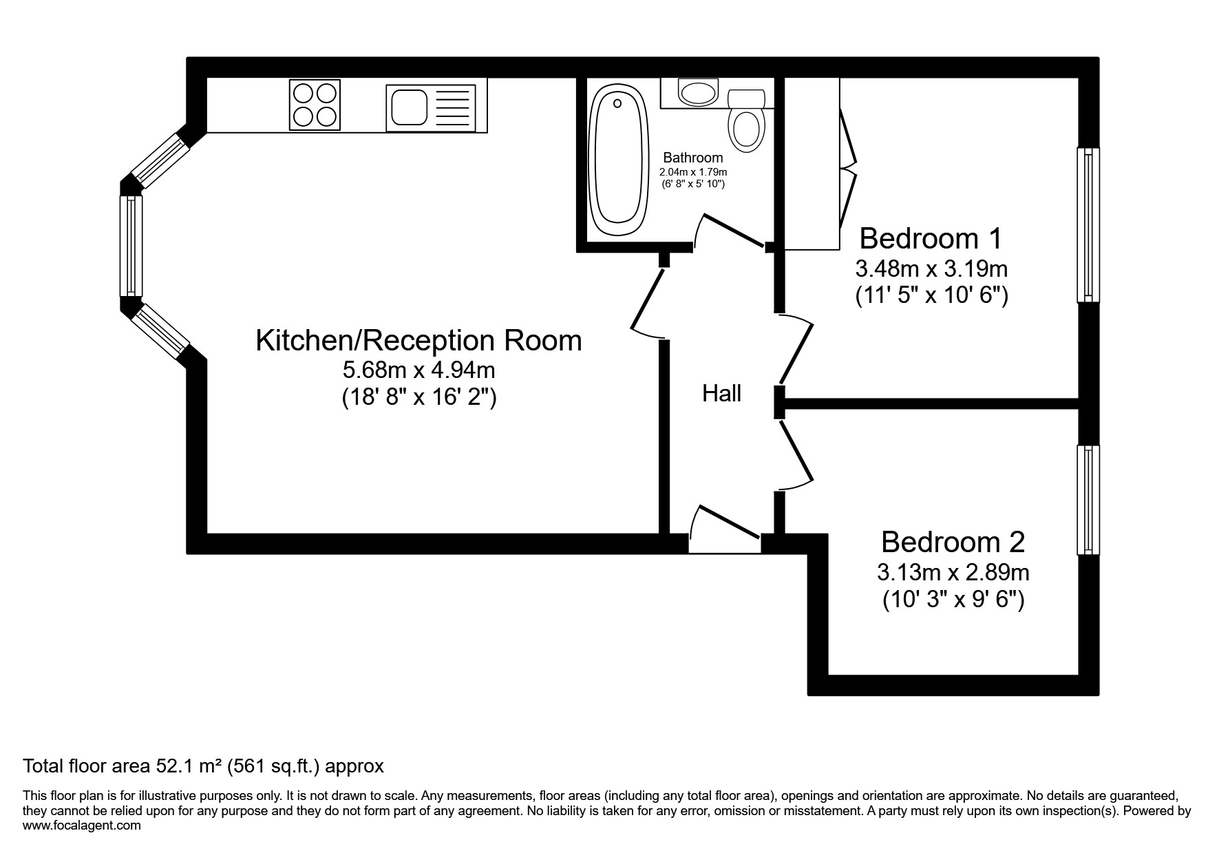 Flat 5, 107, Peckham Road, Peckham floorplan