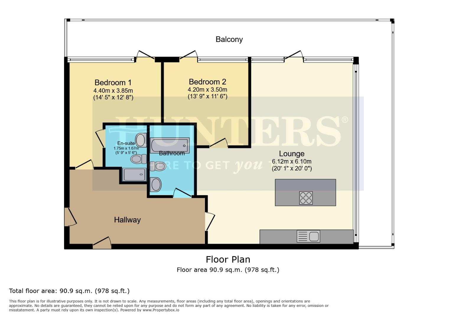 Flat 401, 1 Deansgate, Manchester floorplan