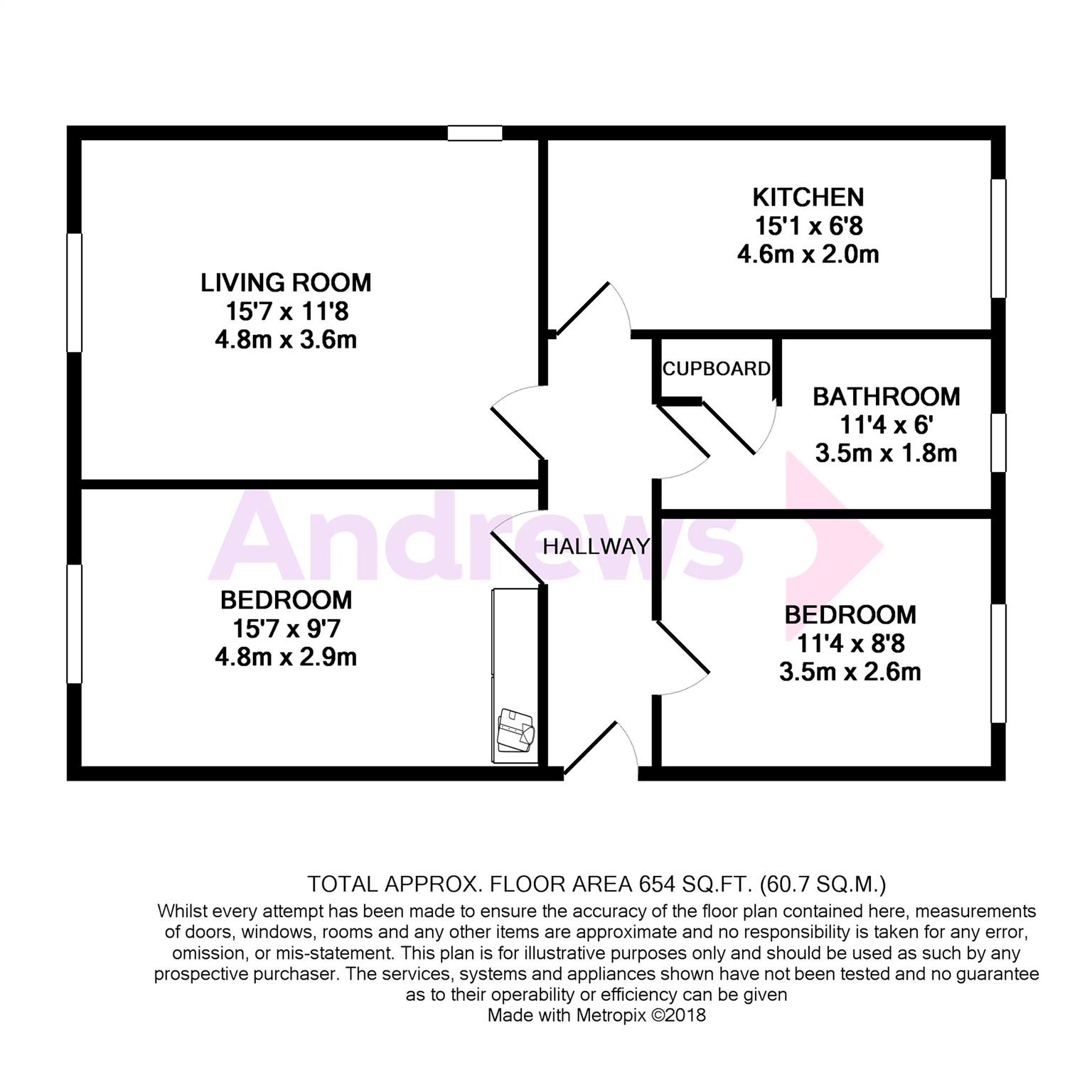 2 Bedrooms Flat to rent in Skipton Way, Horley, Surrey RH6