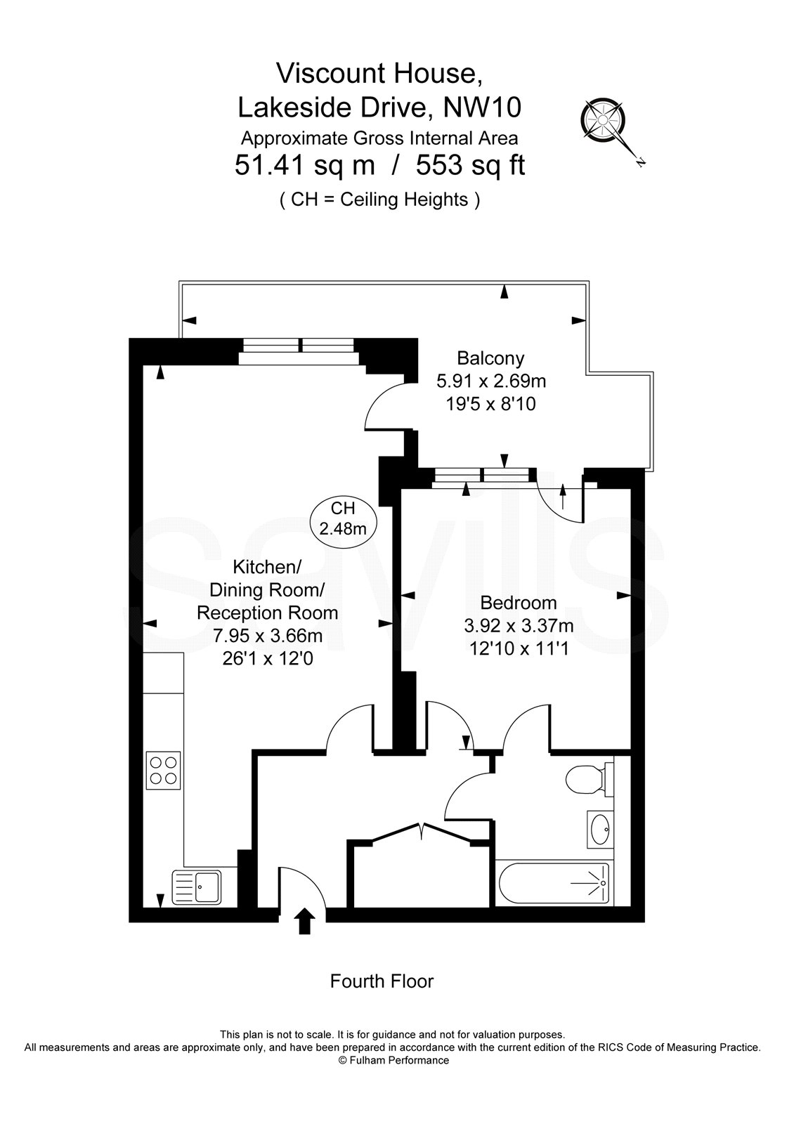 28 Viscount House, 8, Lakeside Drive, London floorplan