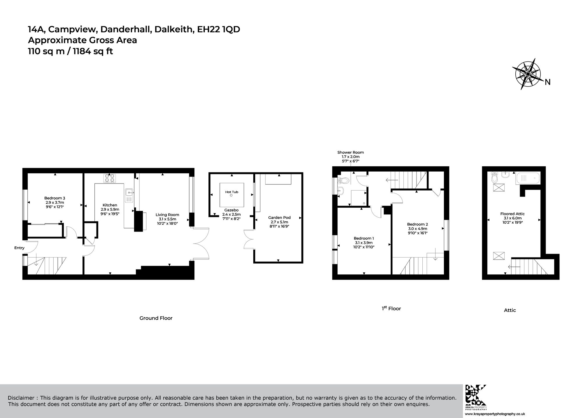 14a Campview, Dalkeith floorplan