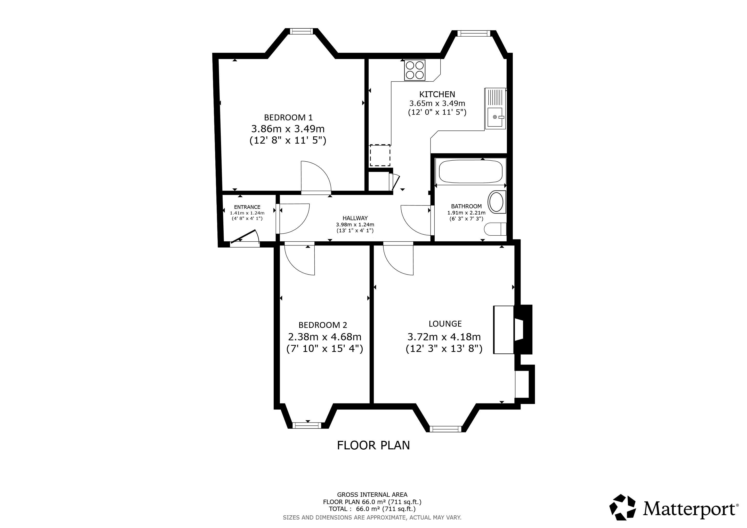 Flat 4, 66, East Clyde Street, Argyll and Bute floorplan