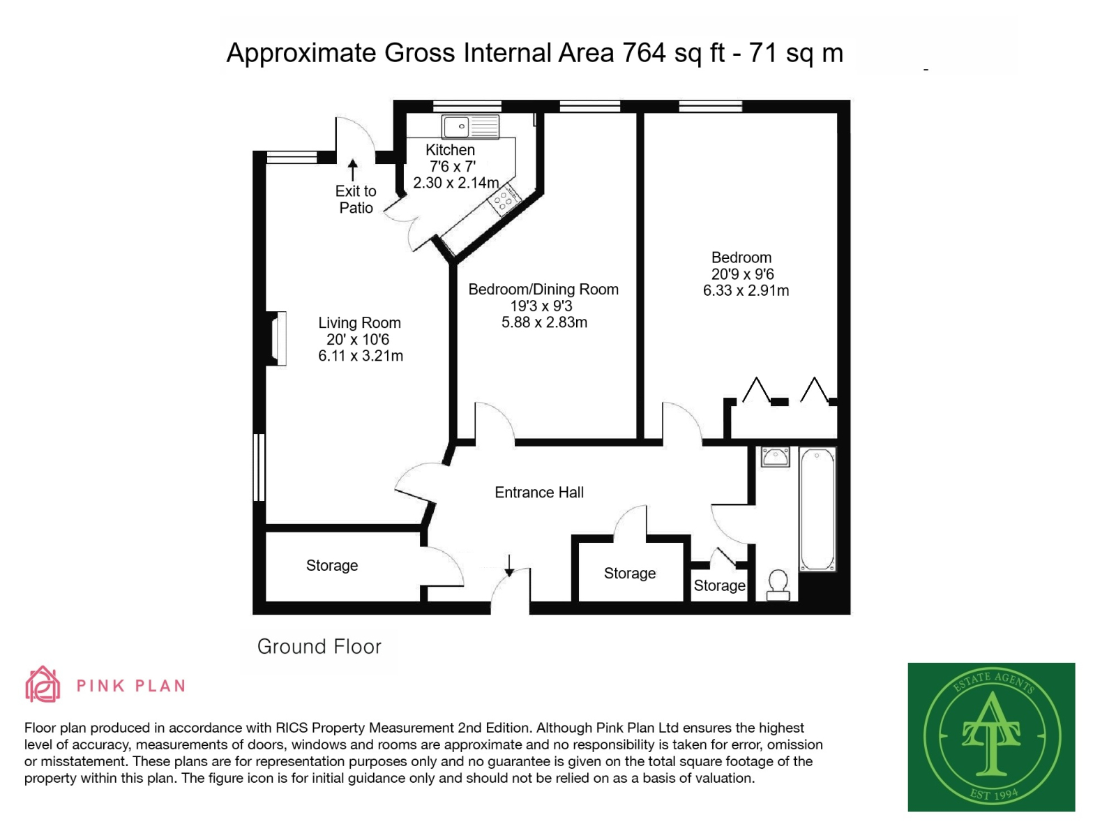 2 Austen Court, 205 Winchmore Hill Road, London floorplan