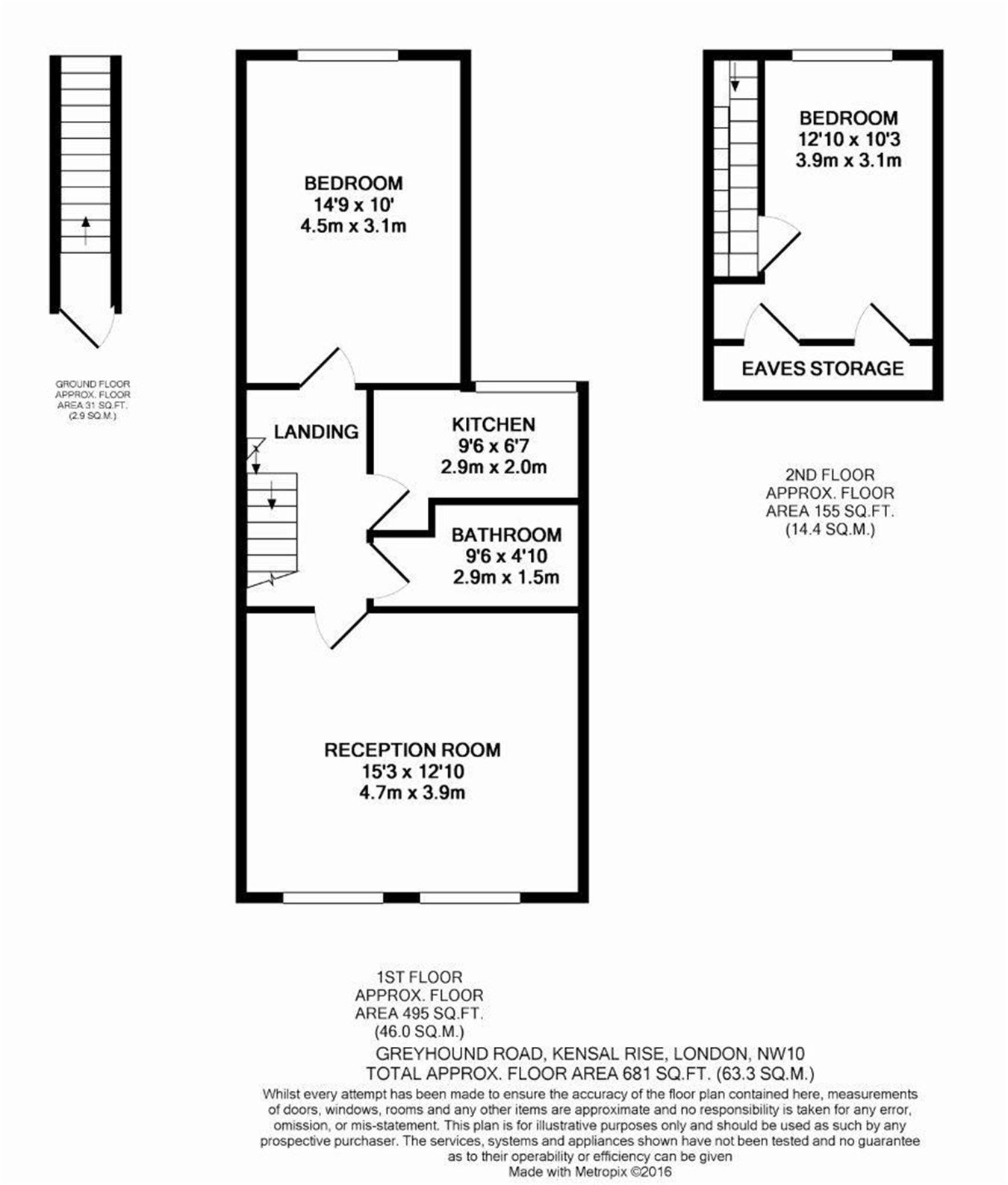 18B, Greyhound Road, London floorplan