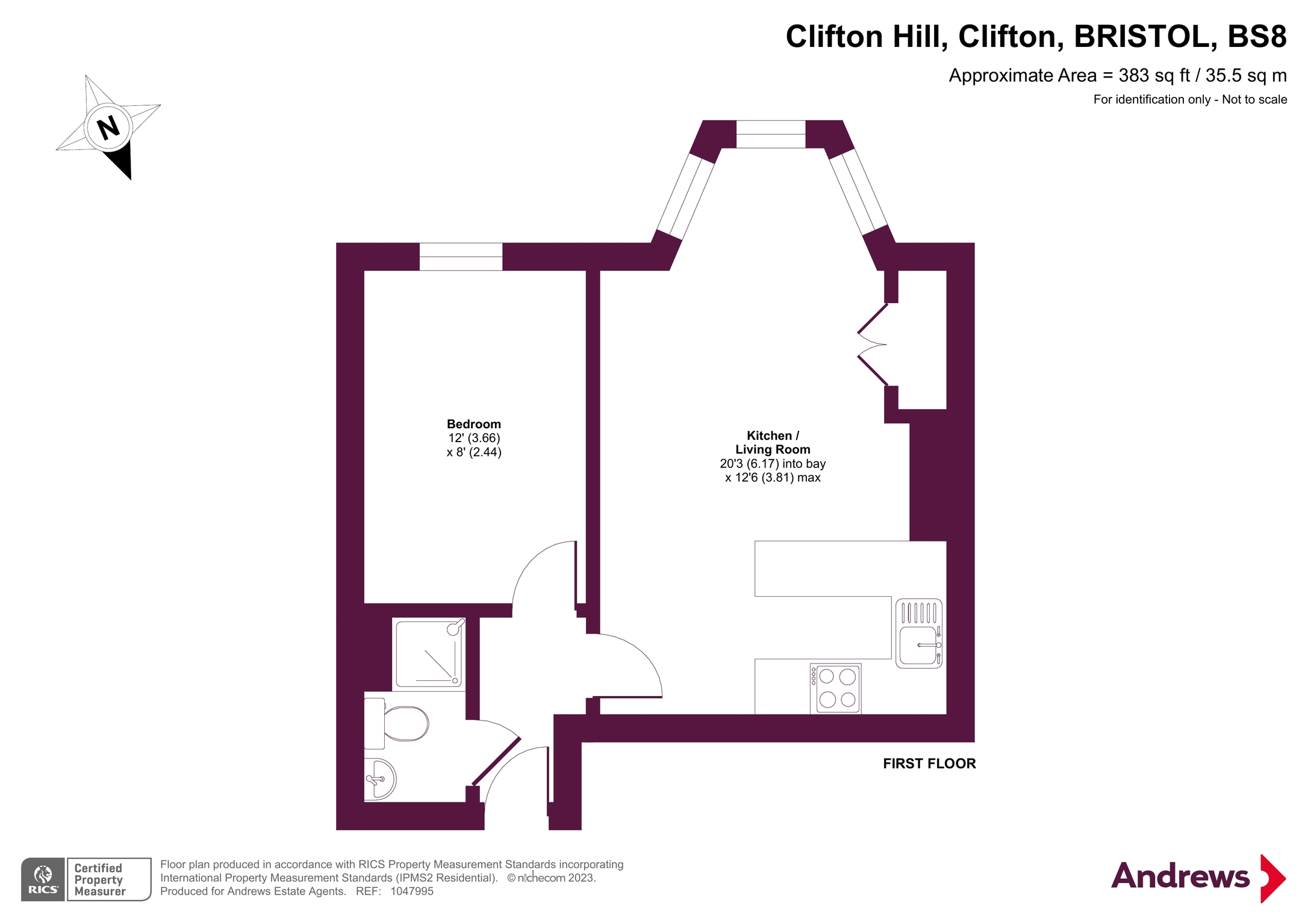 Flat 6, 5, Clifton Hill, Bristol floorplan