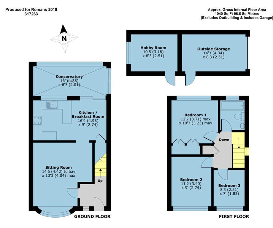 3 Bedrooms Semi-detached house for sale in Castor Court, Church Crookham, Fleet GU52