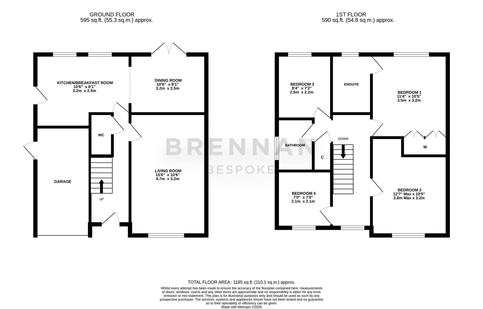 31, Hempland Close, Corby floorplan