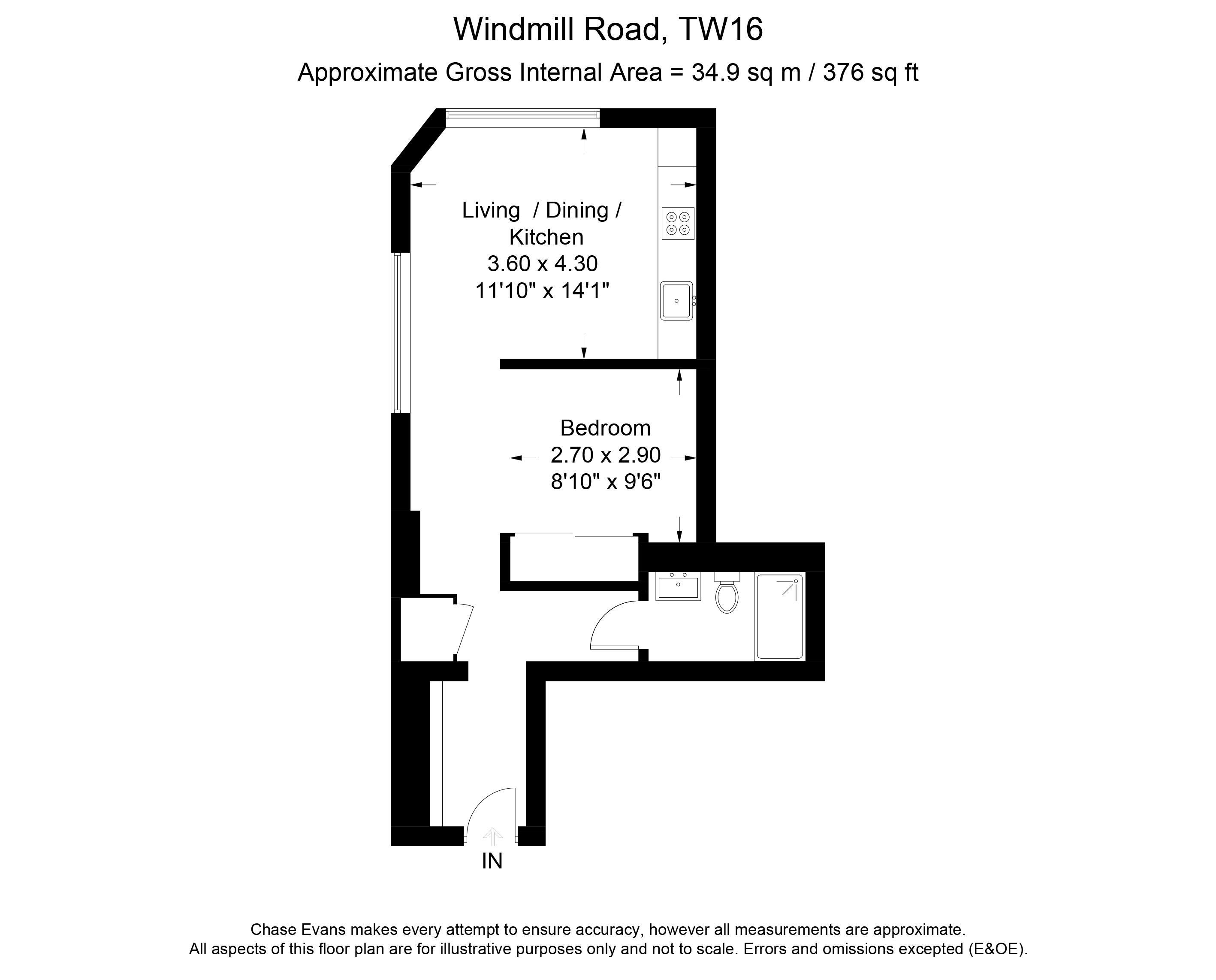 0 Bedrooms Studio to rent in Dolphin House, Windmill Road, Sunbury-On-Thames TW16