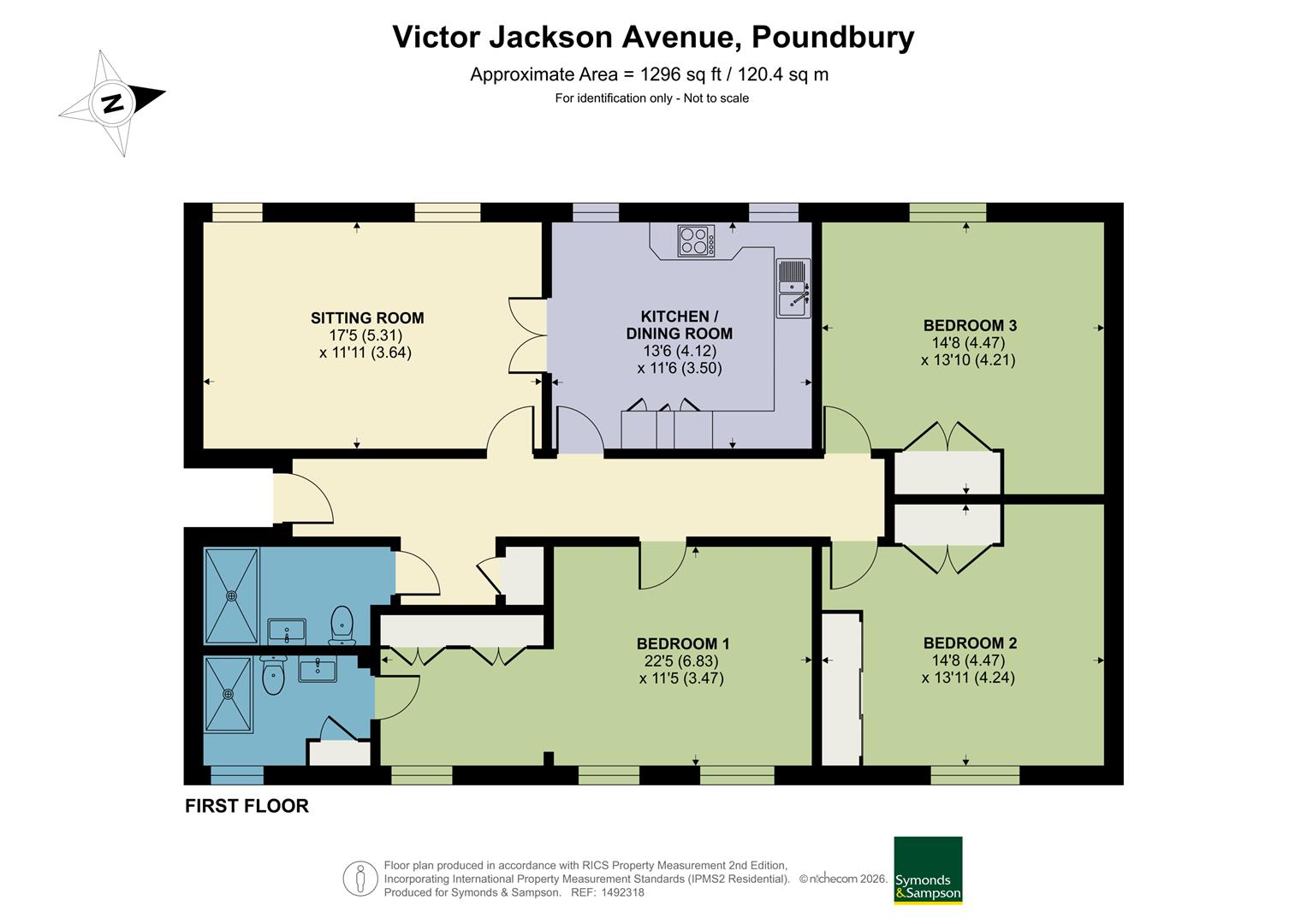 Flat 3, Victor Jackson House, Victor Jackson Avenue, Dorchester floorplan
