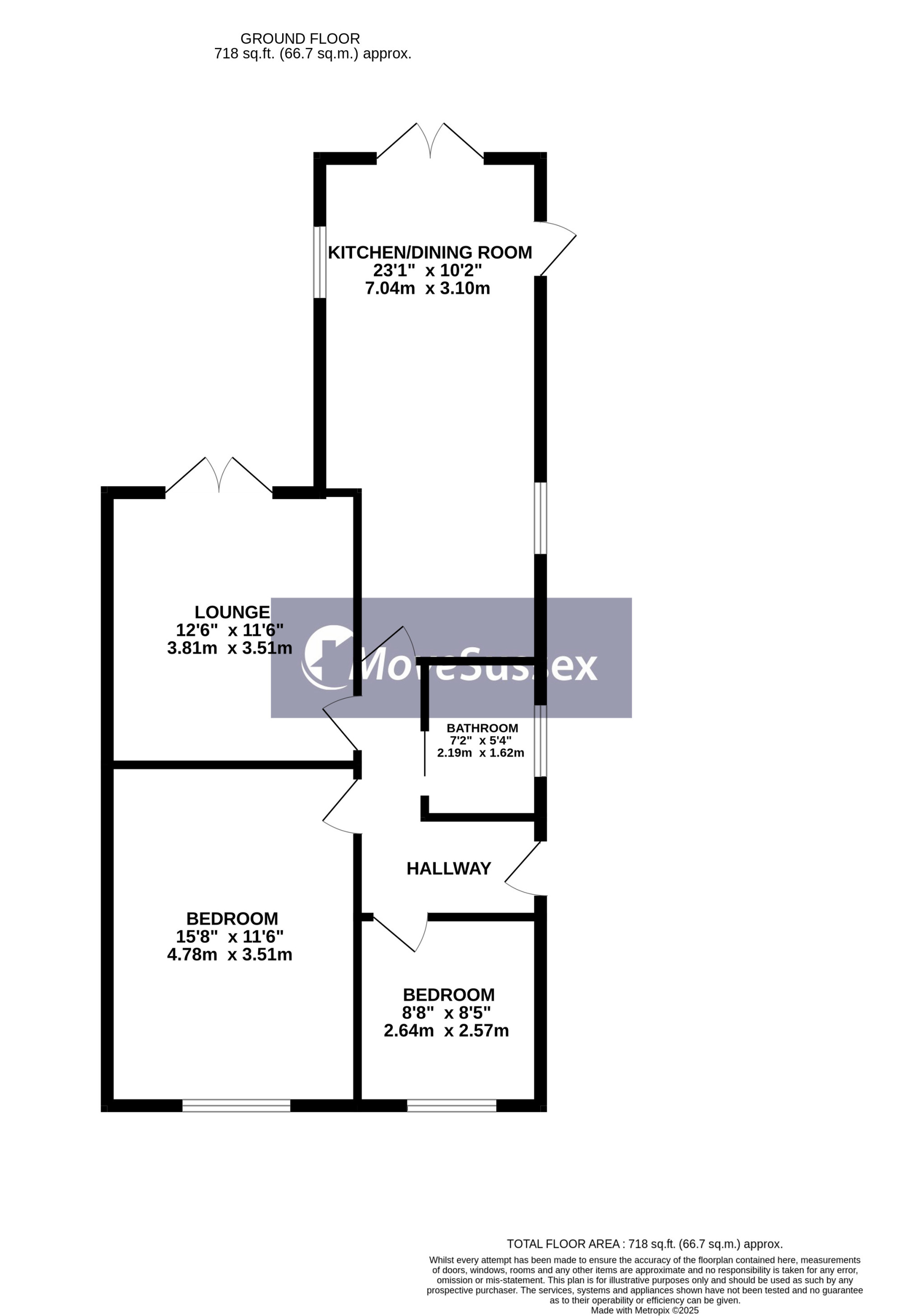 16, Sunset Close, Pevensey floorplan