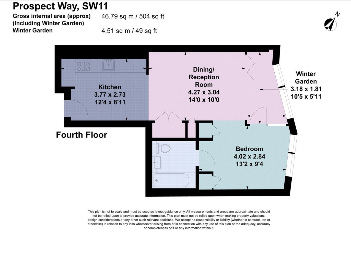 Apartment 413, Wilshire House, Battersea floorplan