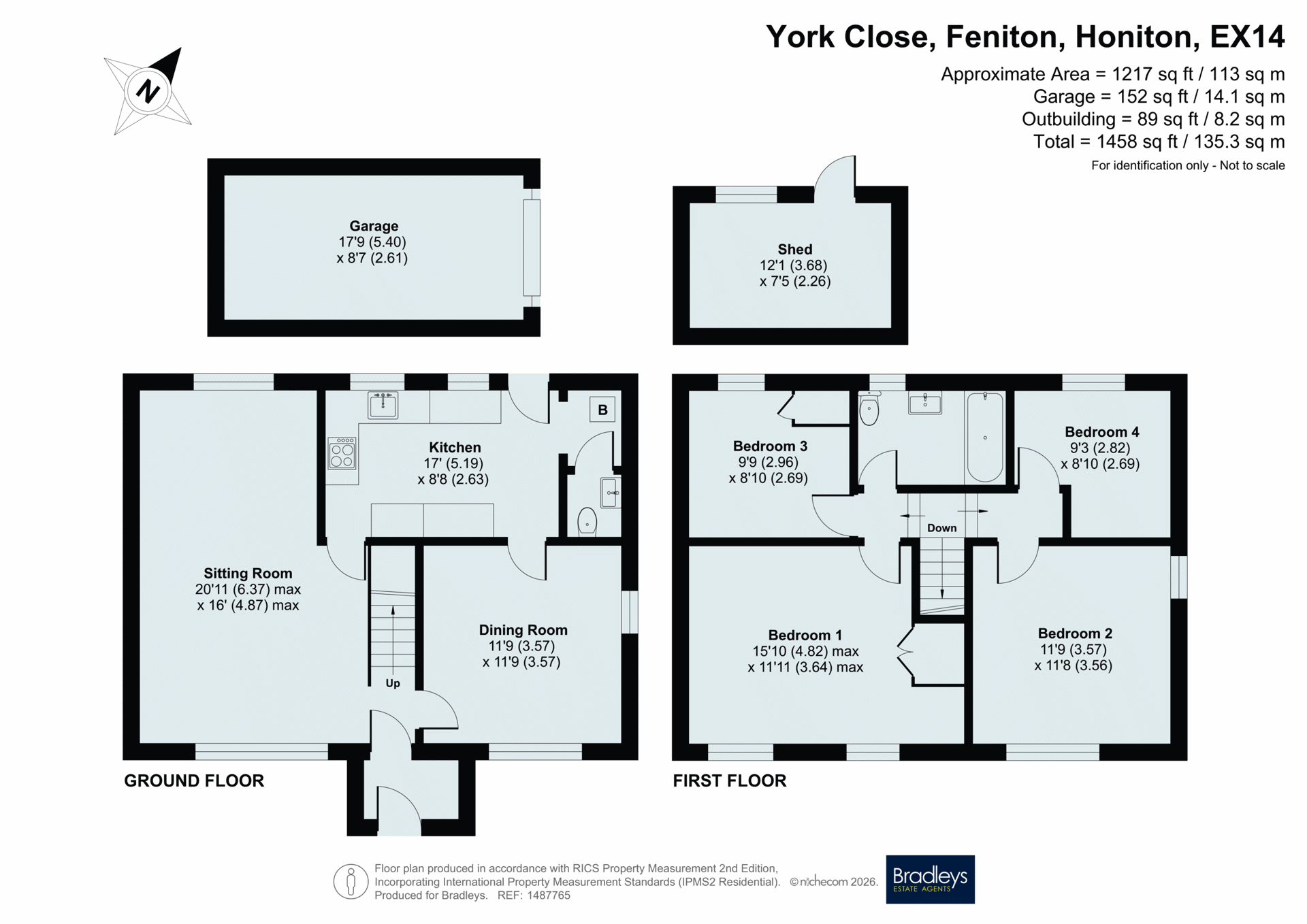 1, York Close, Honiton floorplan