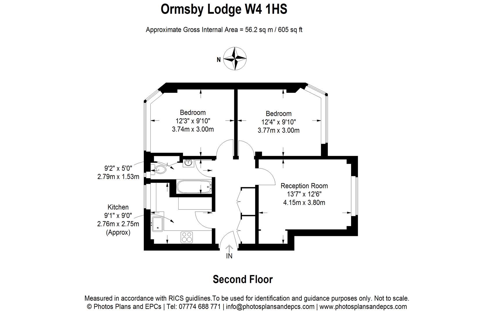 2 Bedrooms Flat to rent in Ormsby Lodge, Chiswick, London W4