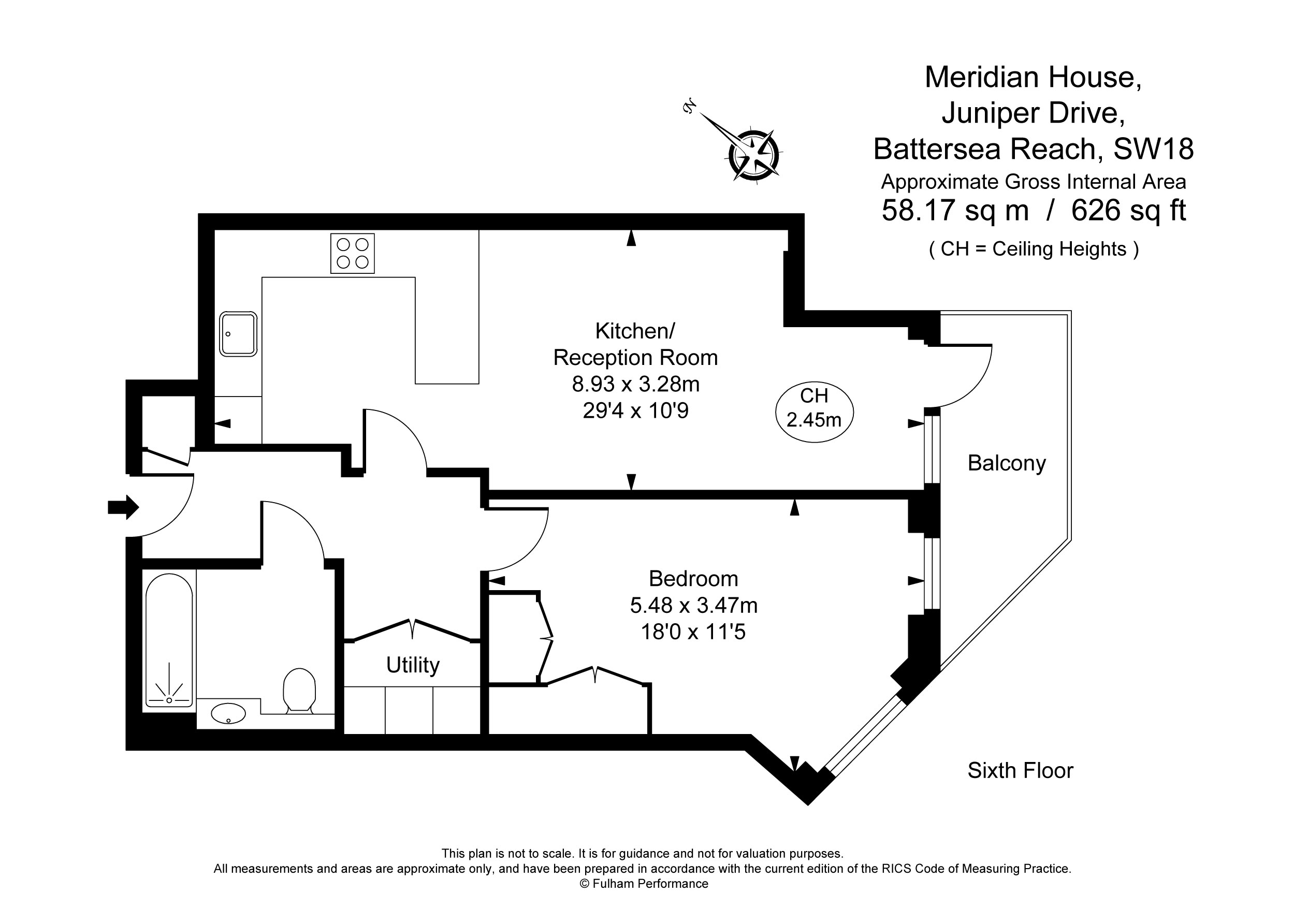 64, Meridian House, Battersea Reach, Wandsworth floorplan