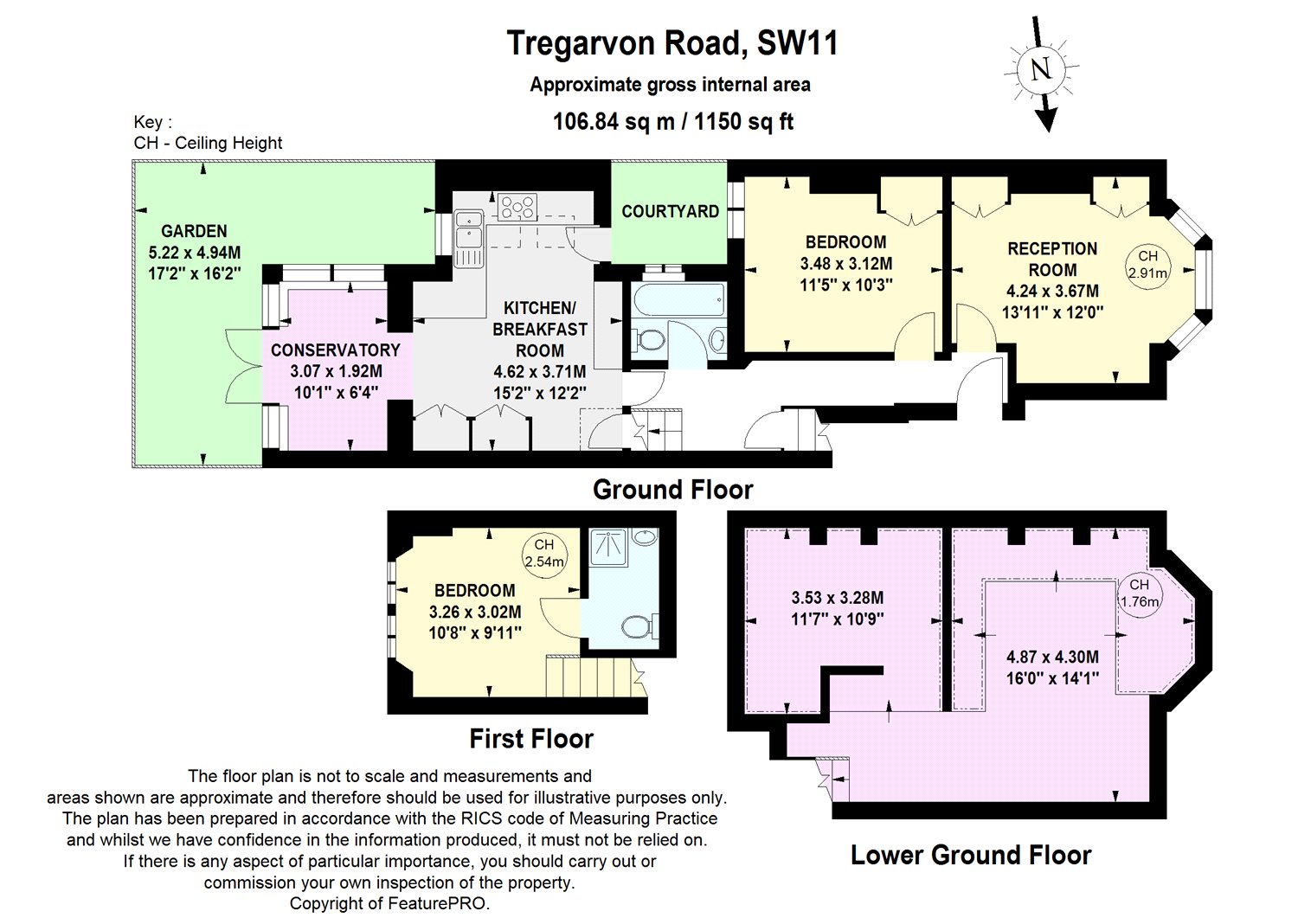 2 Bedrooms Flat for sale in Tregarvon Road, Battersea, London SW11