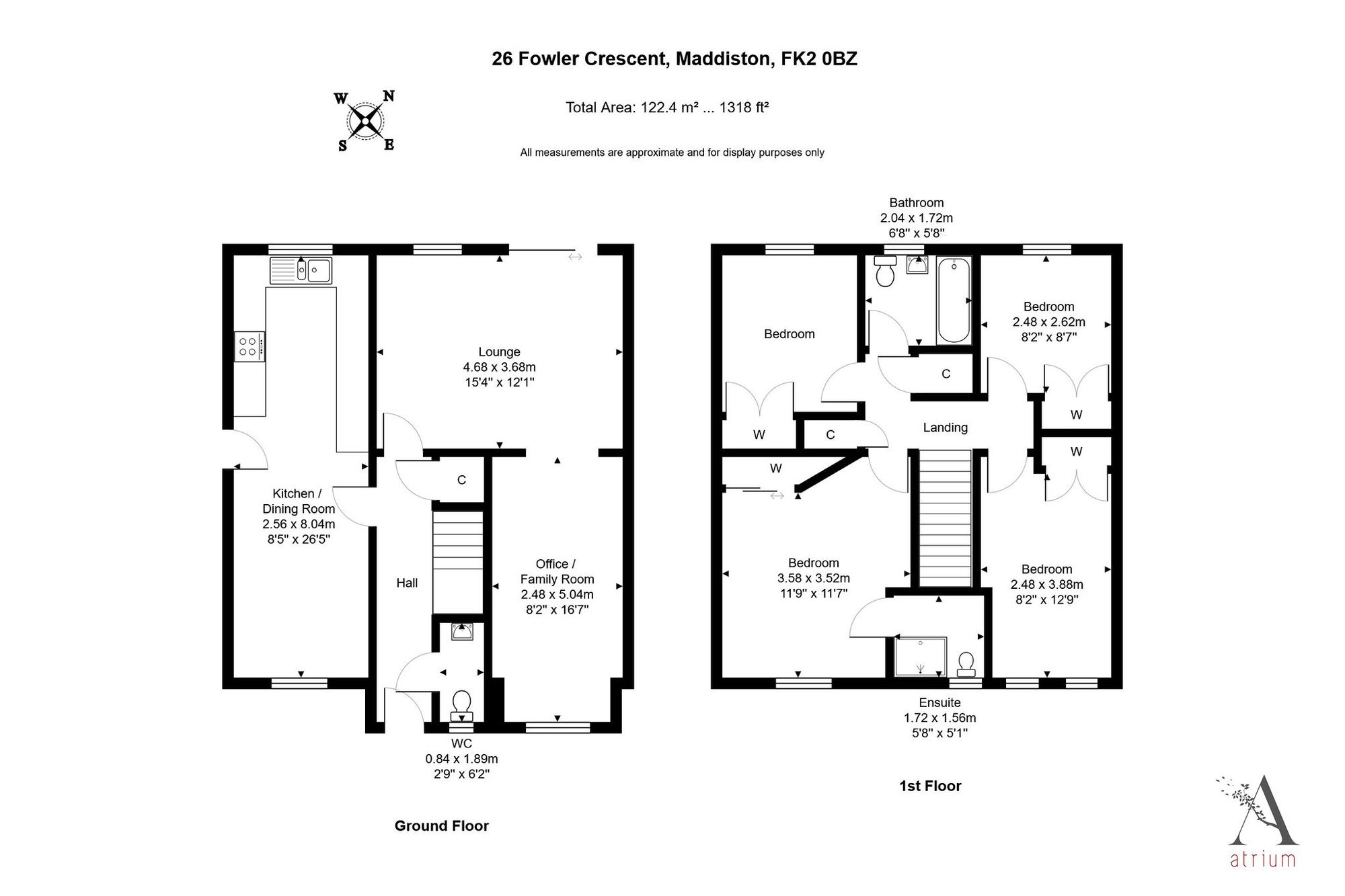 26 Fowler Crescent, Falkirk floorplan