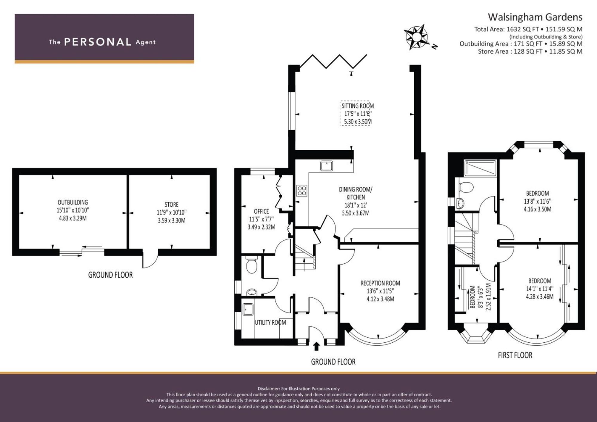 81 Walsingham Gardens, Epsom floorplan