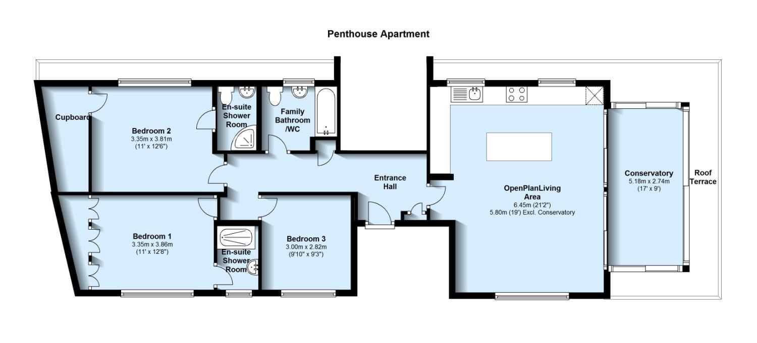 3 Bedrooms Flat for sale in Bramber Close, Crooked Lane, Seaford BN25