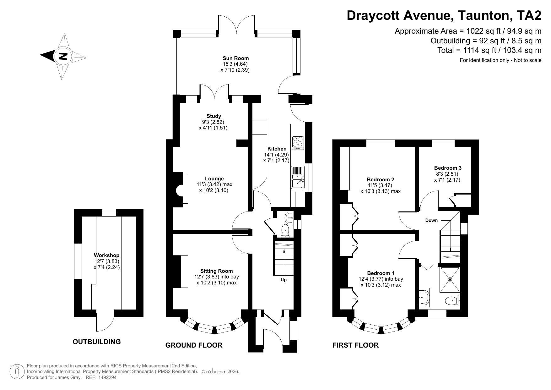 35, Draycott Avenue, Taunton floorplan