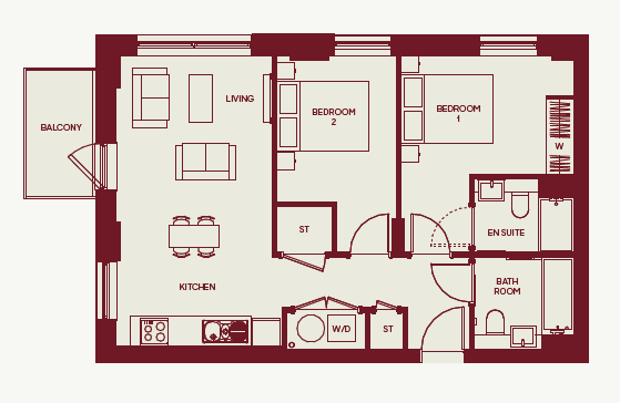 Plot 231, Claxton House,, Plot 231, Claxton House, Stevenage floorplan