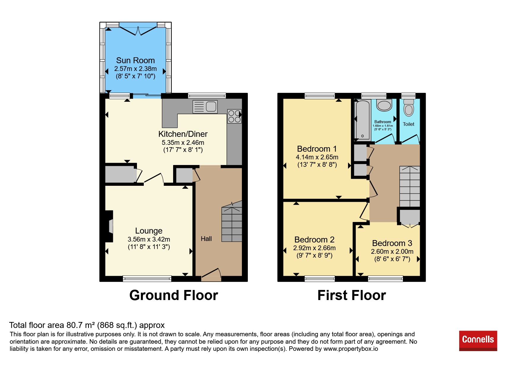 6, Sudbury Close, Leamington Spa floorplan