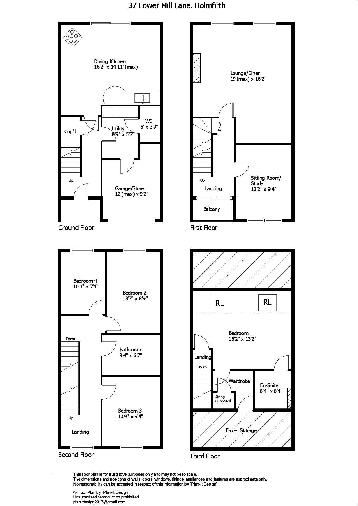 4 Bedrooms Terraced house for sale in Lower Mill Lane, Holmfirth HD9