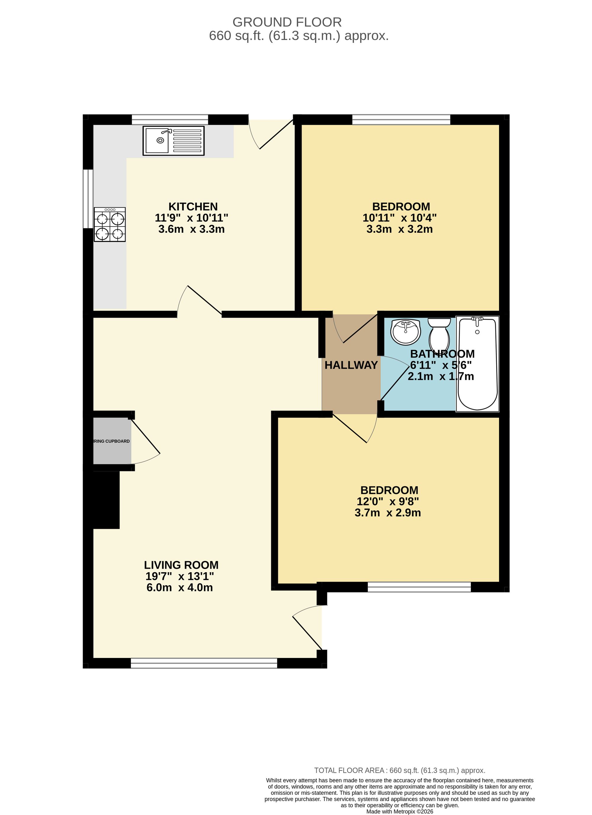 5 The Bungalows Elms Estate, Taunton floorplan