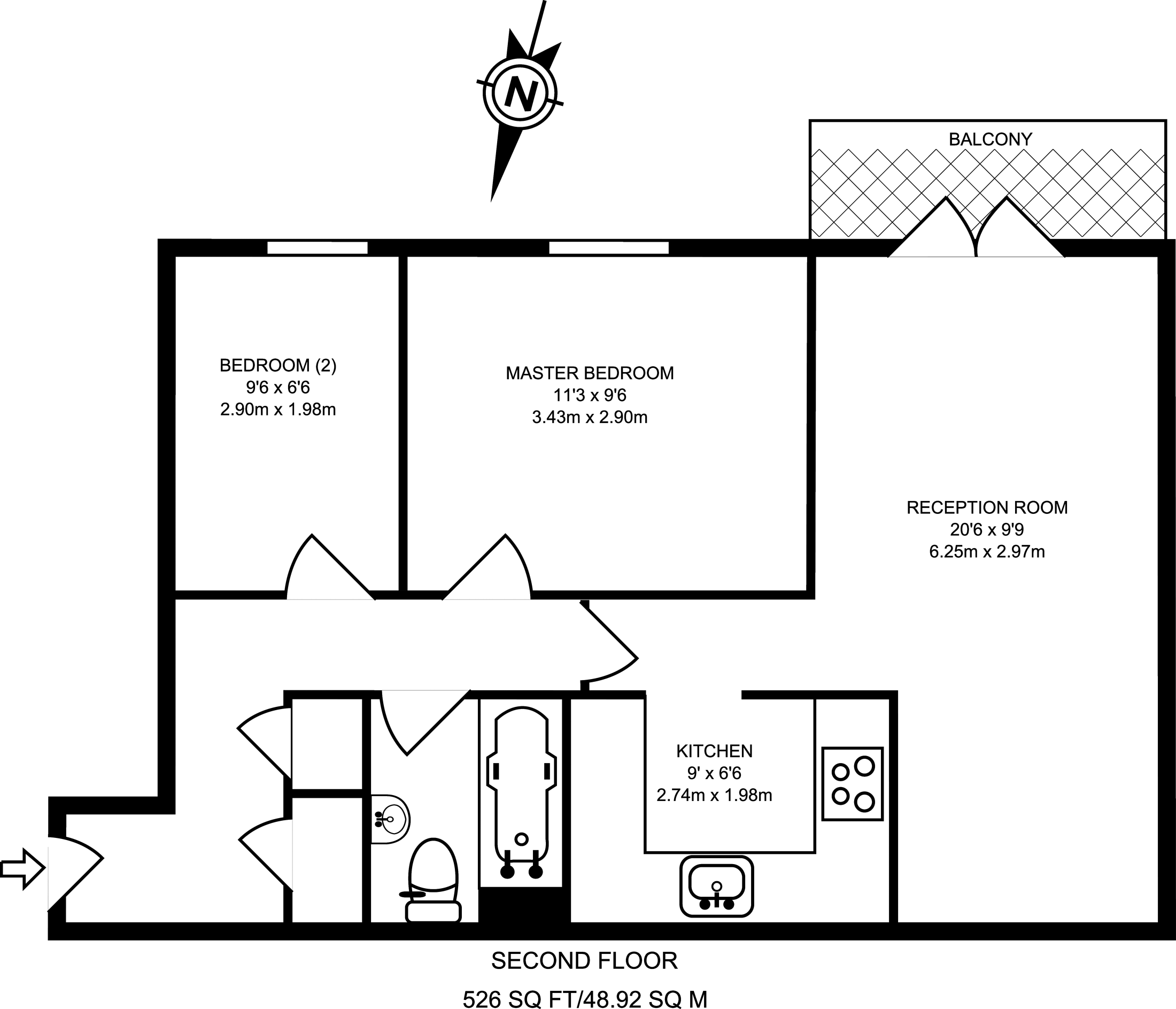 2 Bedrooms Flat to rent in Lyndhurst Lodge, Canary Wharf, London E14