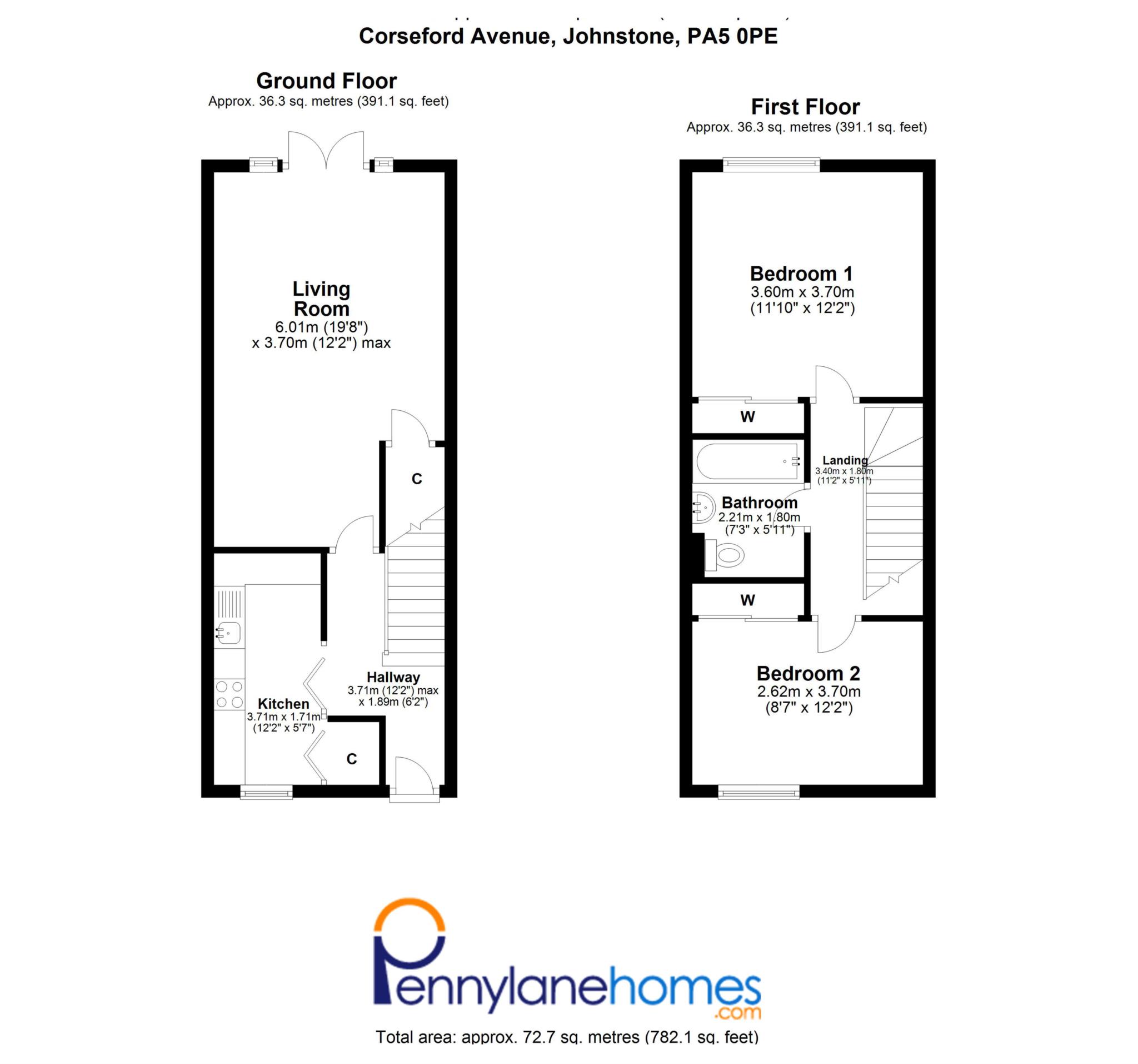 Corseford Avenue, Johnstone PA5, 2 bedroom terraced house for sale