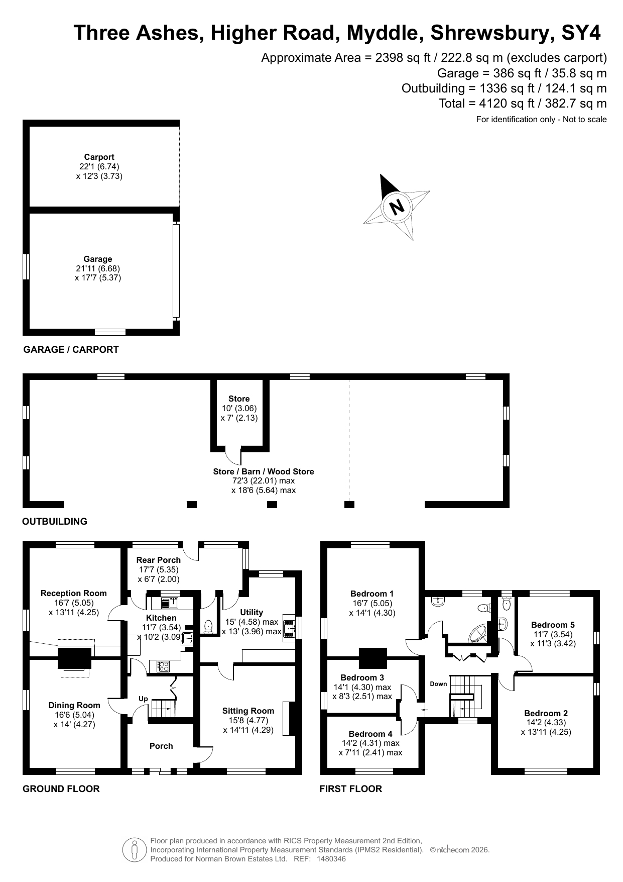 Three Ashes, Shrewsbury floorplan
