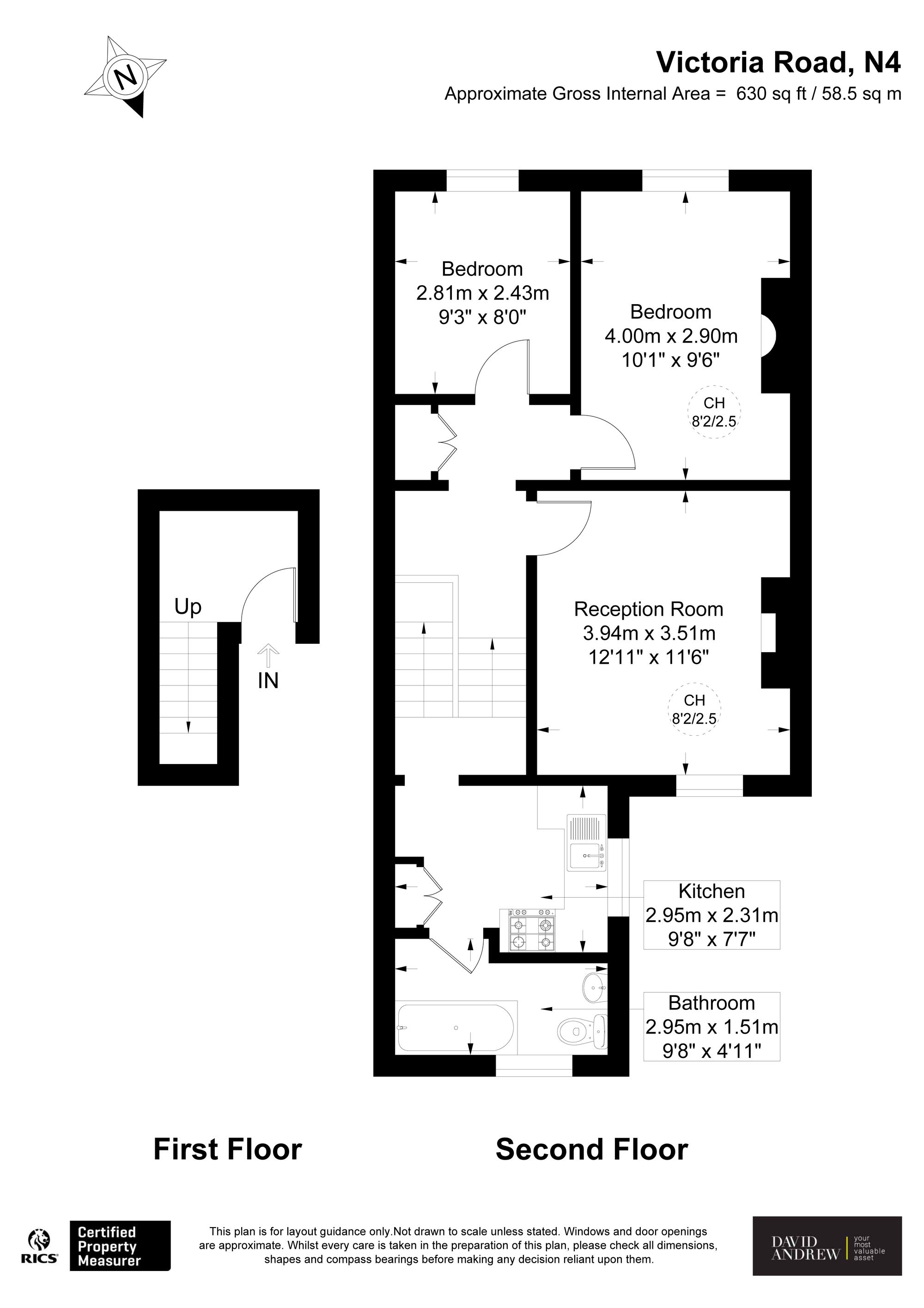 Second Floor Flat, 45 Victoria Road, London, London floorplan