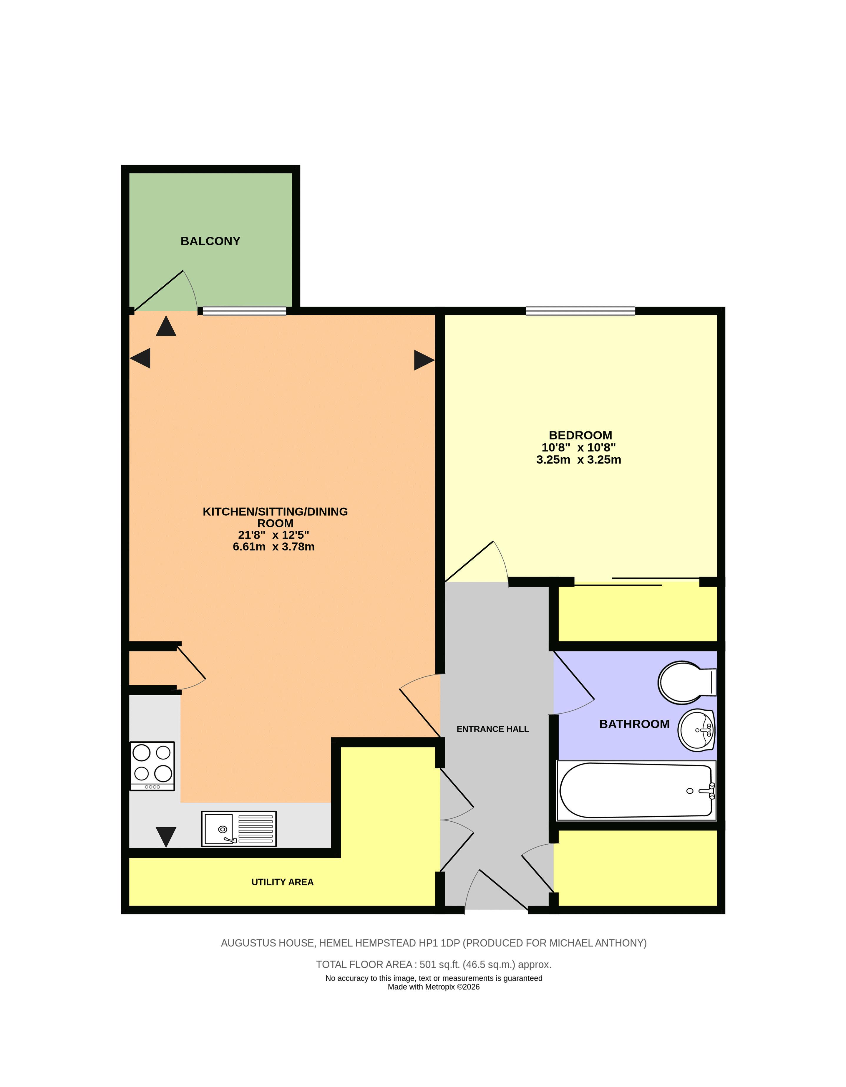 57 Augustus House, Dacorum Way, Hemel Hempstead floorplan